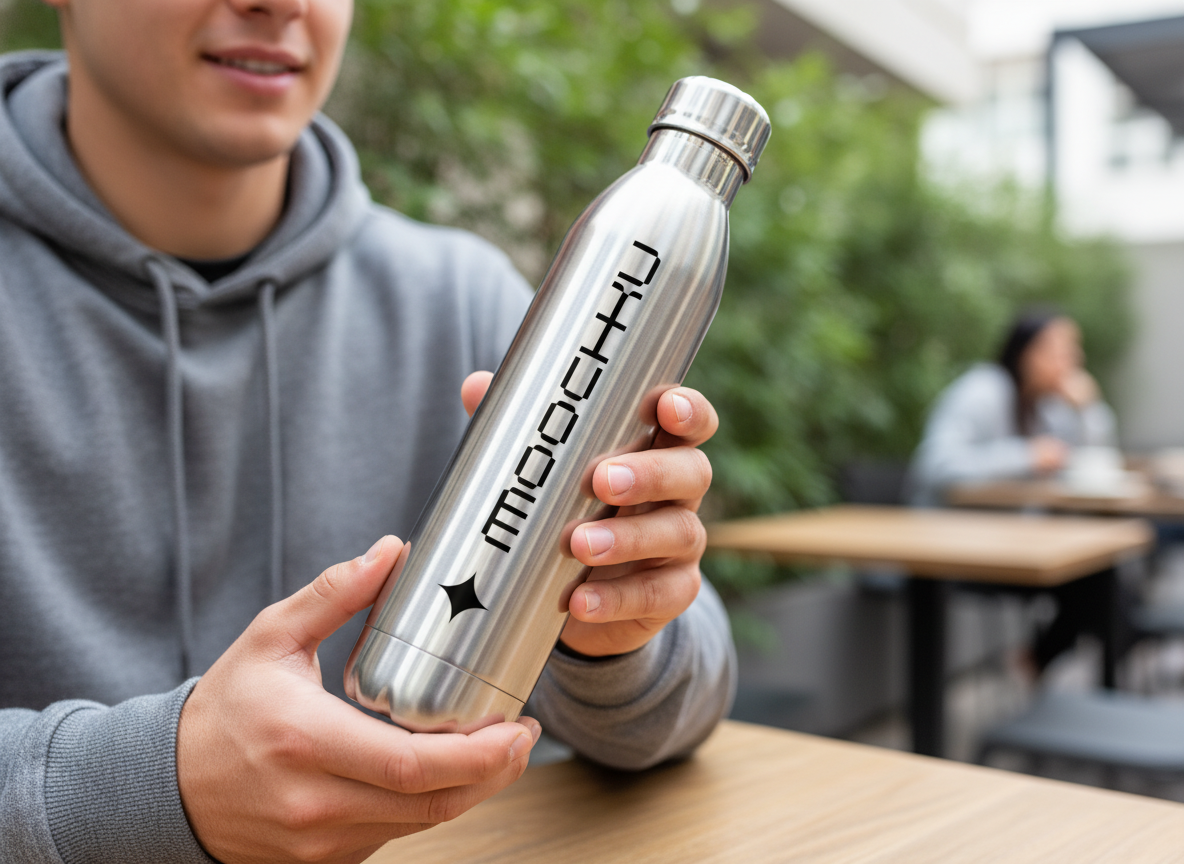 Metal Water Bottle  mockup