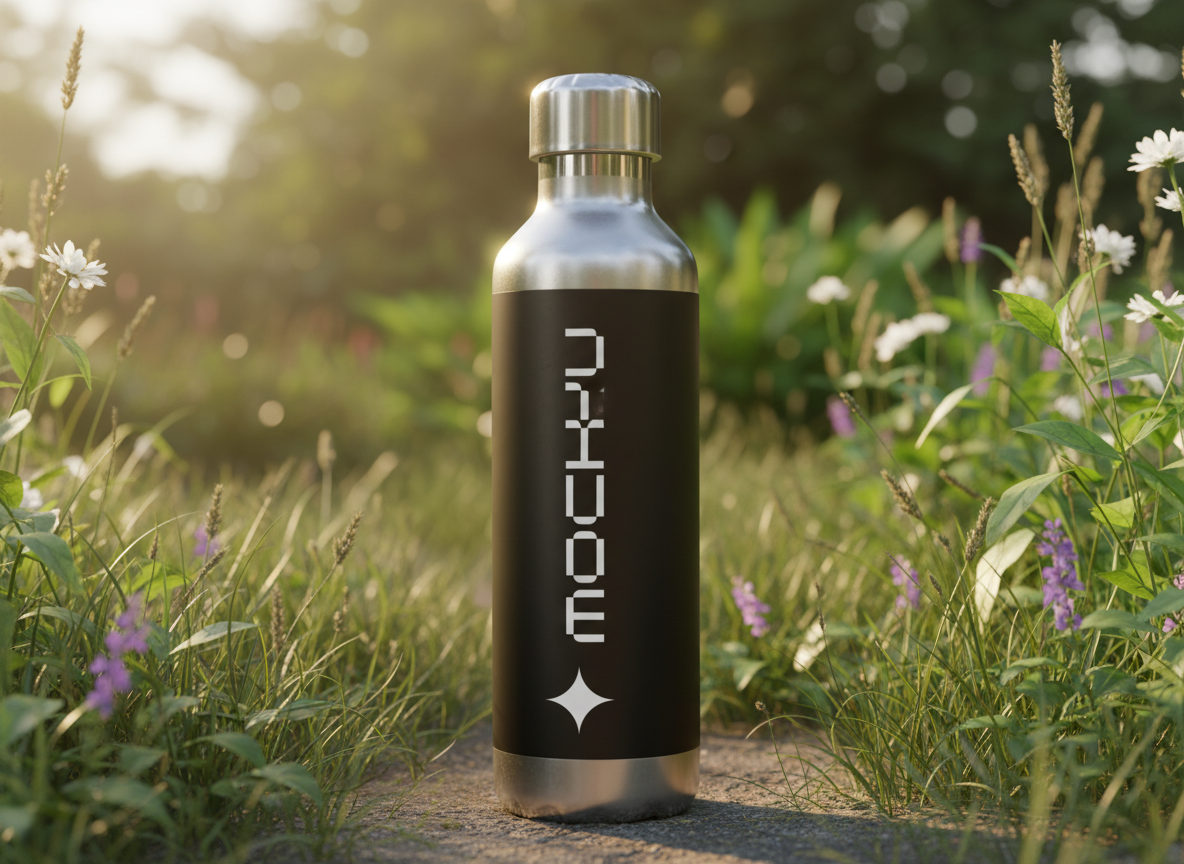 Metal Water Bottle  mockup