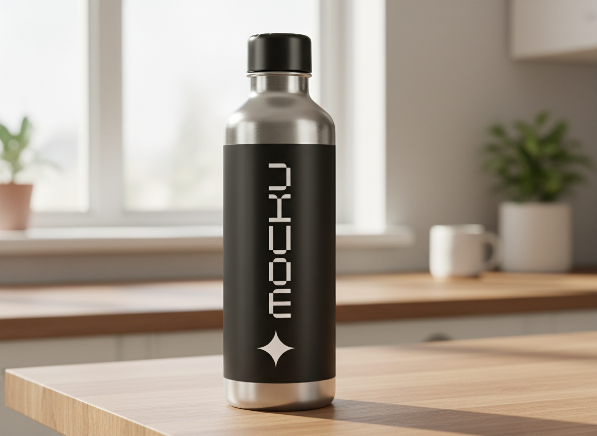 Metal Water Bottle  mockup