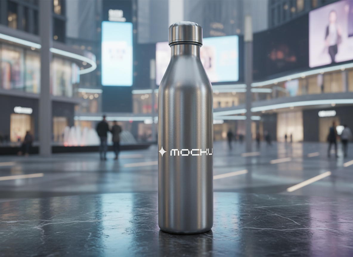 Metal Water Bottle  mockup
