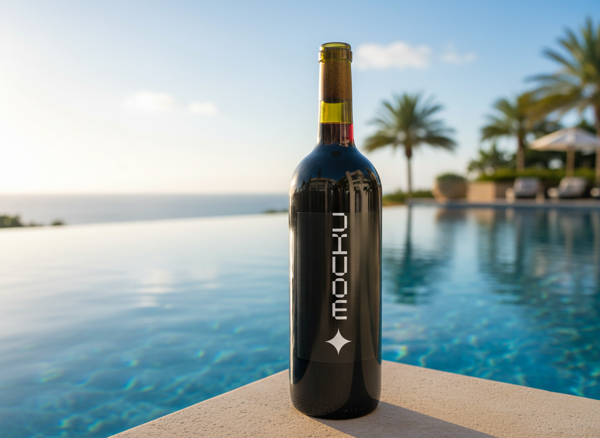 Wine Bottle  mockup