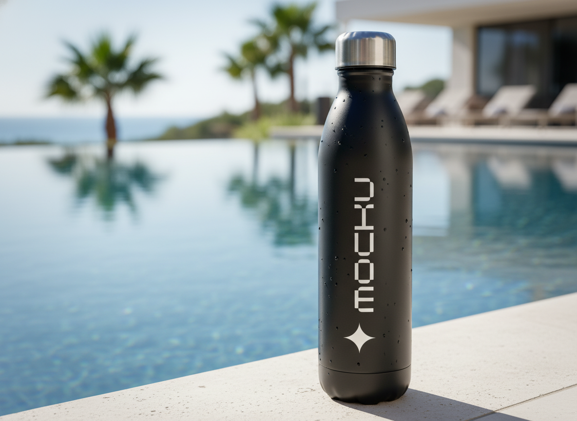 Metal Water Bottle  mockup