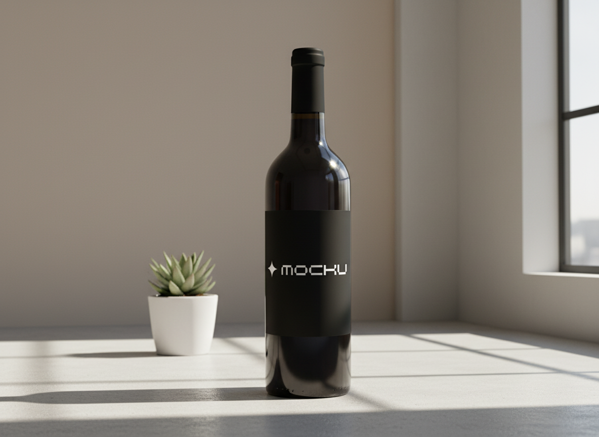 Wine Bottle  mockup