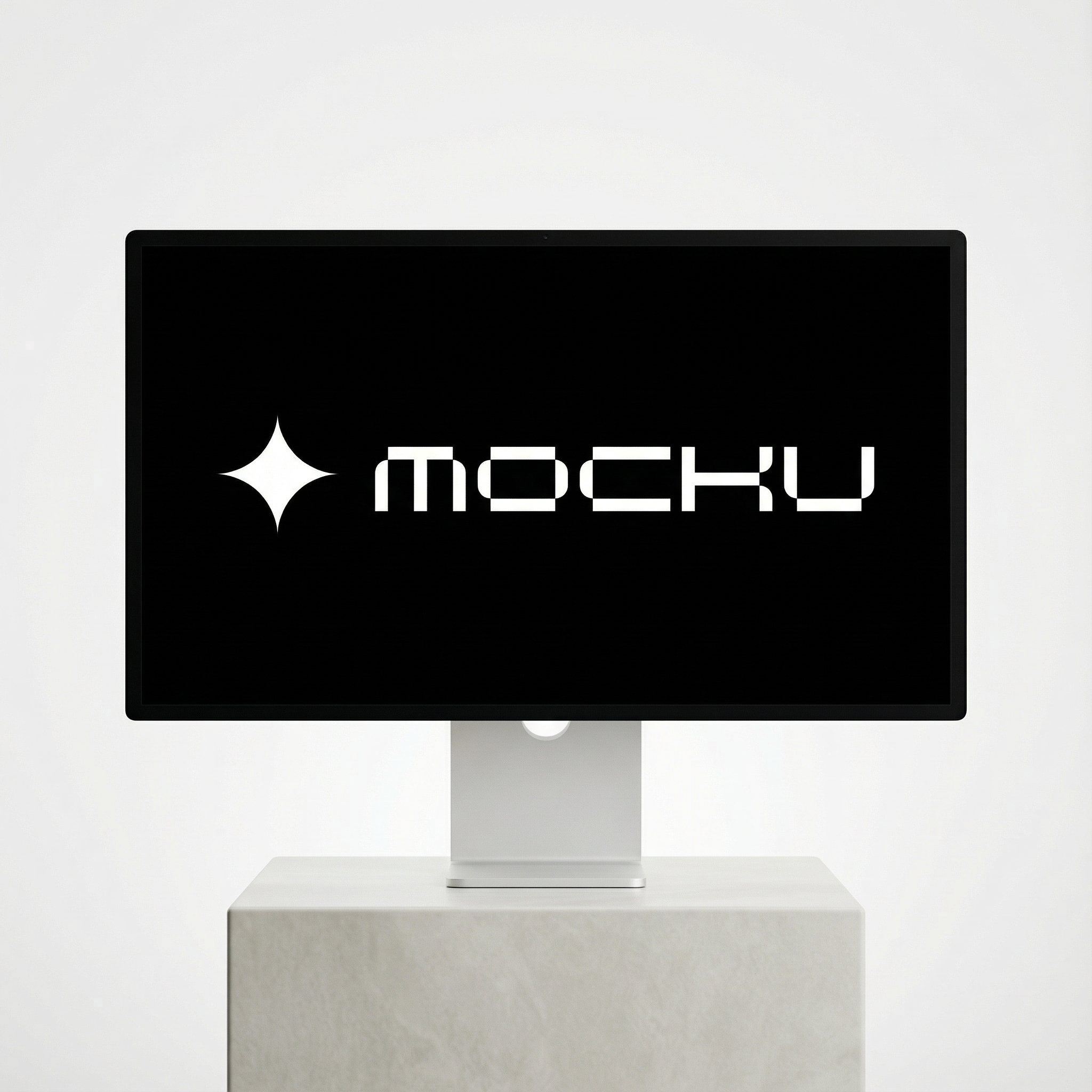 Apple Studio Display Minimal White mockup