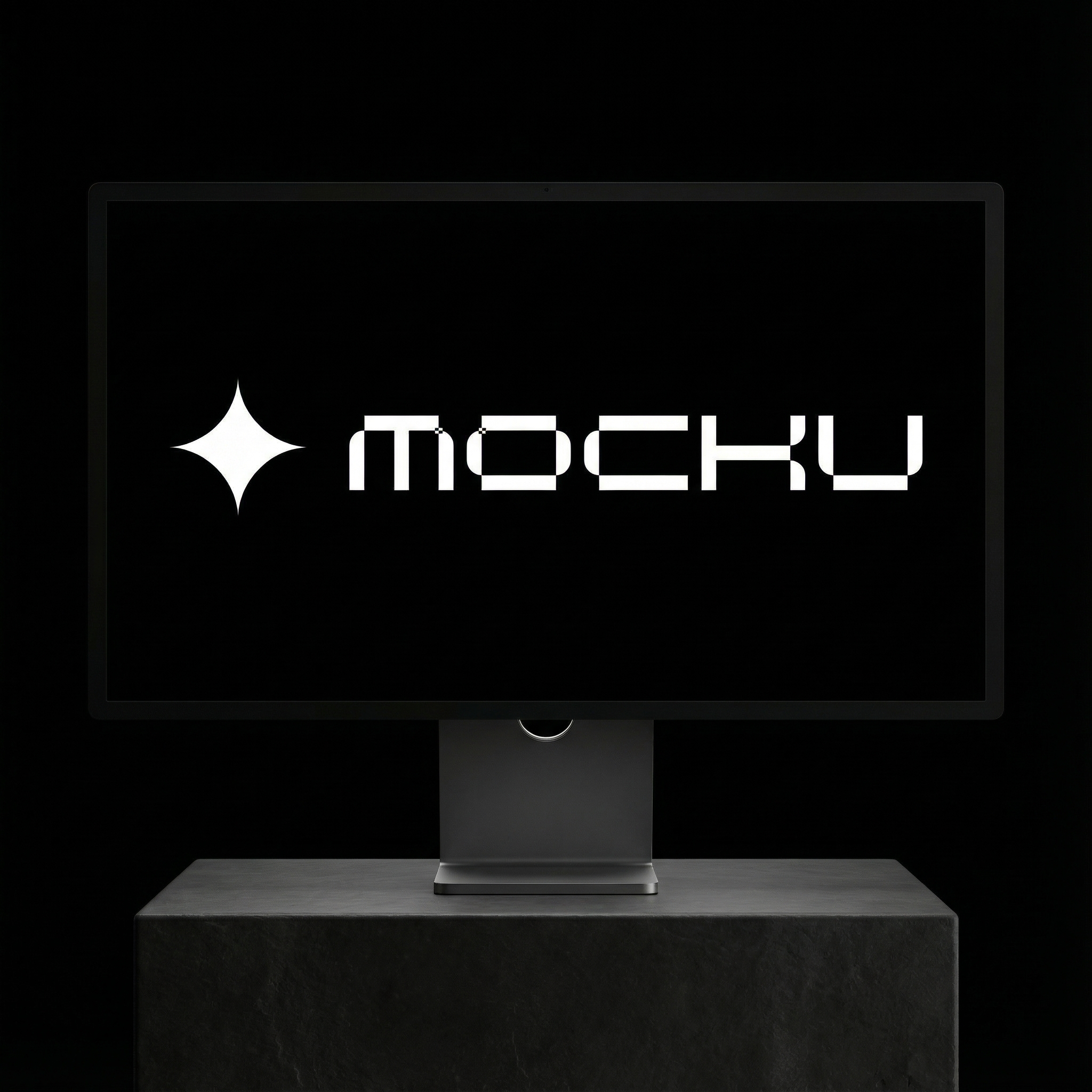 Apple Studio Display Minimal Dark mockup