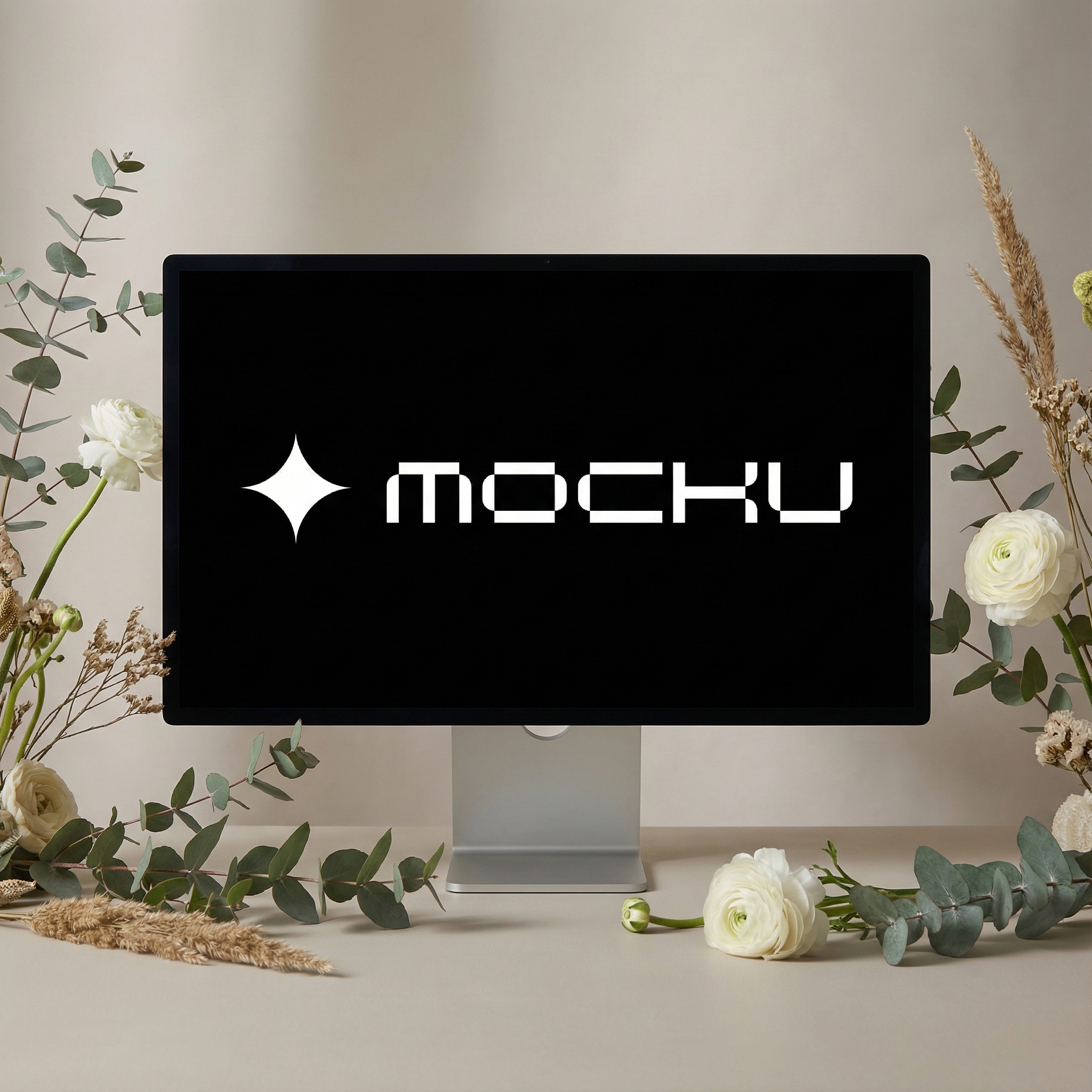 Apple Studio Display Botanical Accent mockup