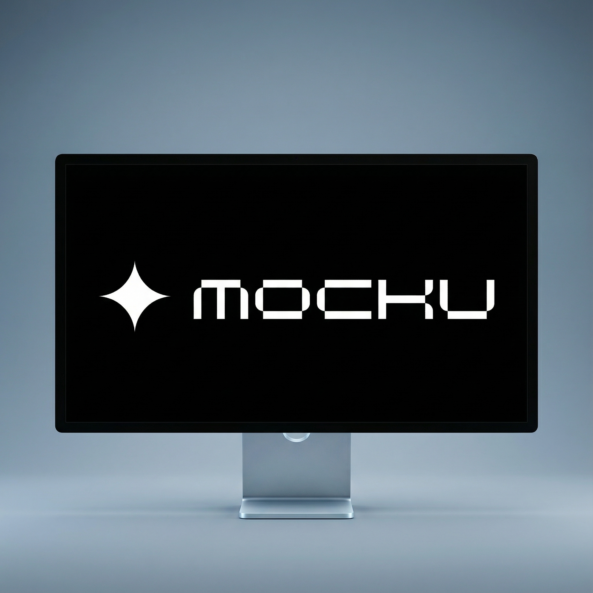 Apple Studio Display Cool Gradient Luxury Studio mockup