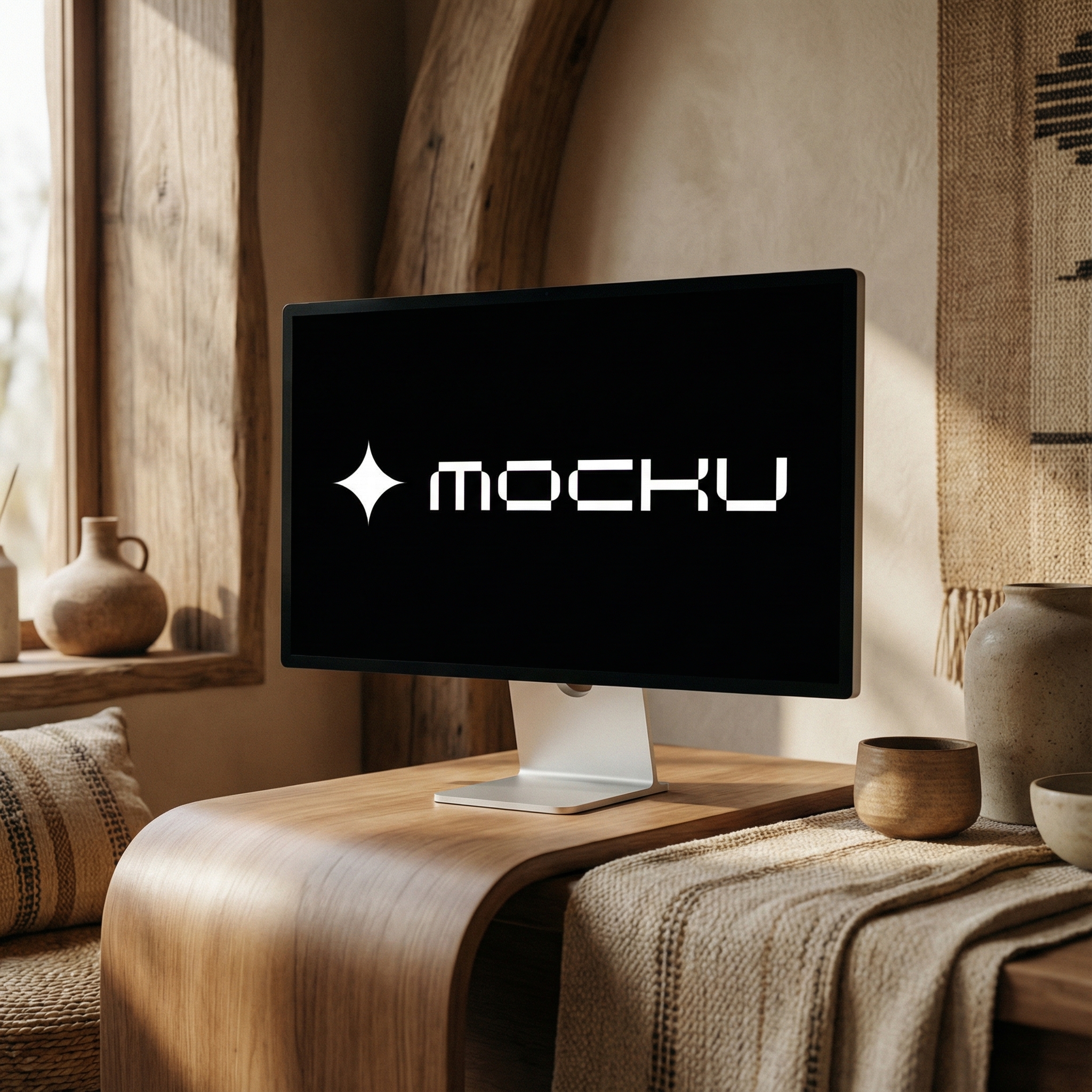 Apple Studio Display Soft Organic Lifestyle mockup