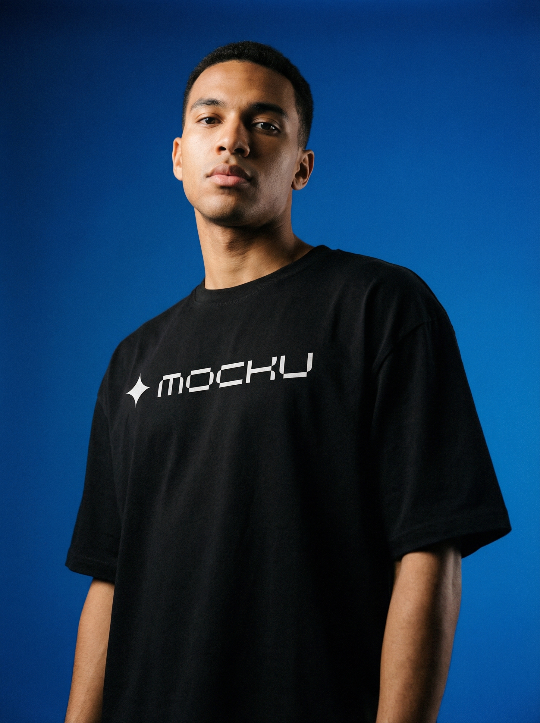 T-Shirt Bold Blue Studio mockup