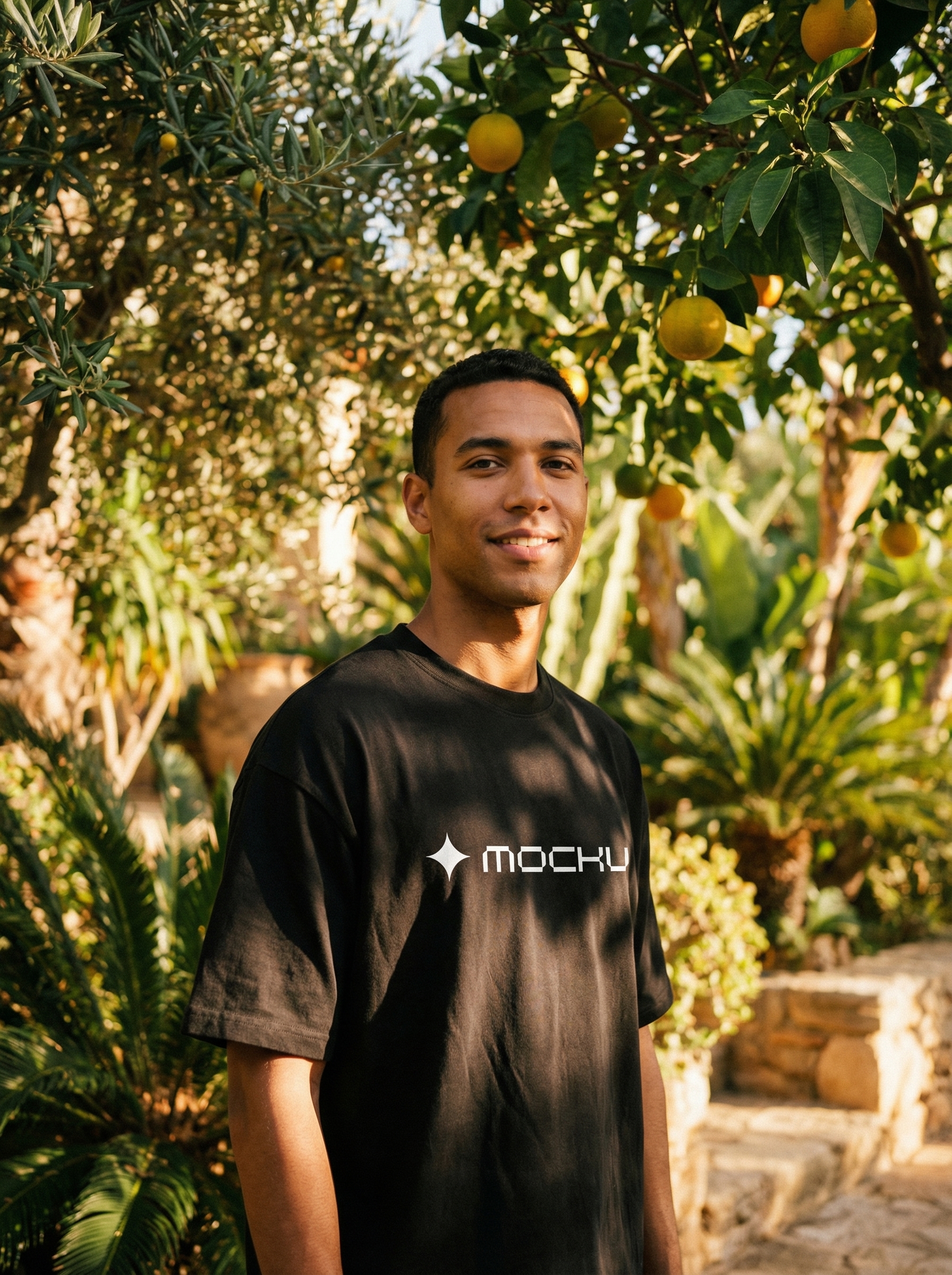 T-Shirt Mediterranean Tropical Abundance mockup
