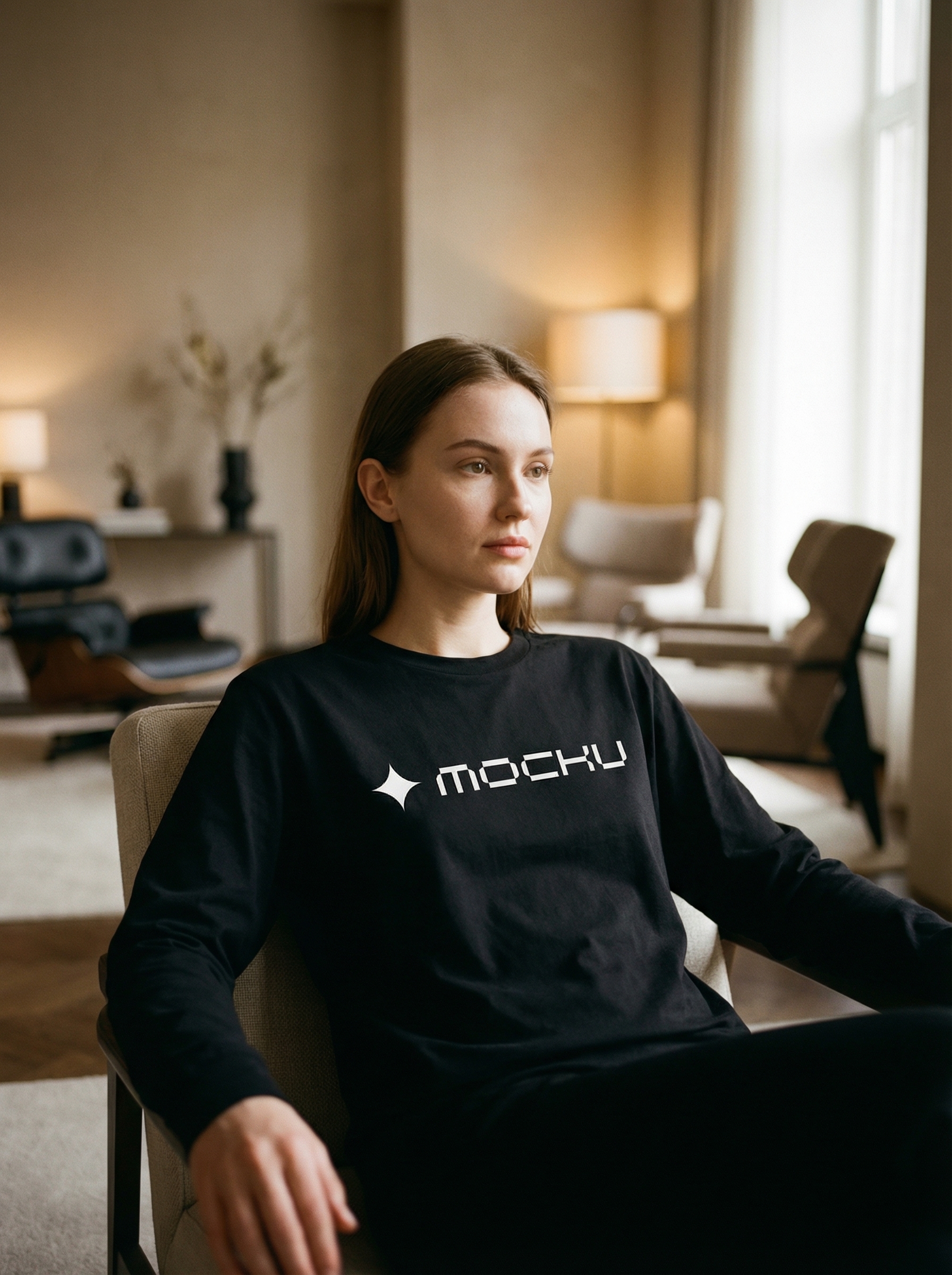 Long Sleeve Premium Lifestyle Interior mockup