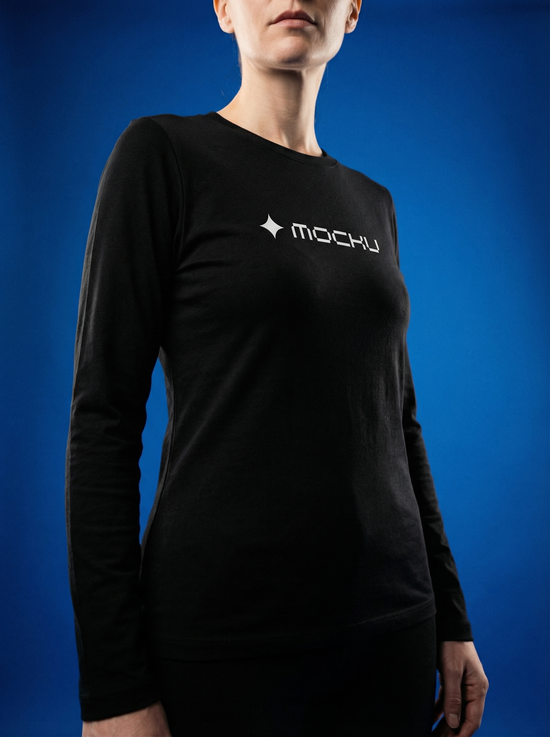 Long Sleeve Bold Blue Studio mockup