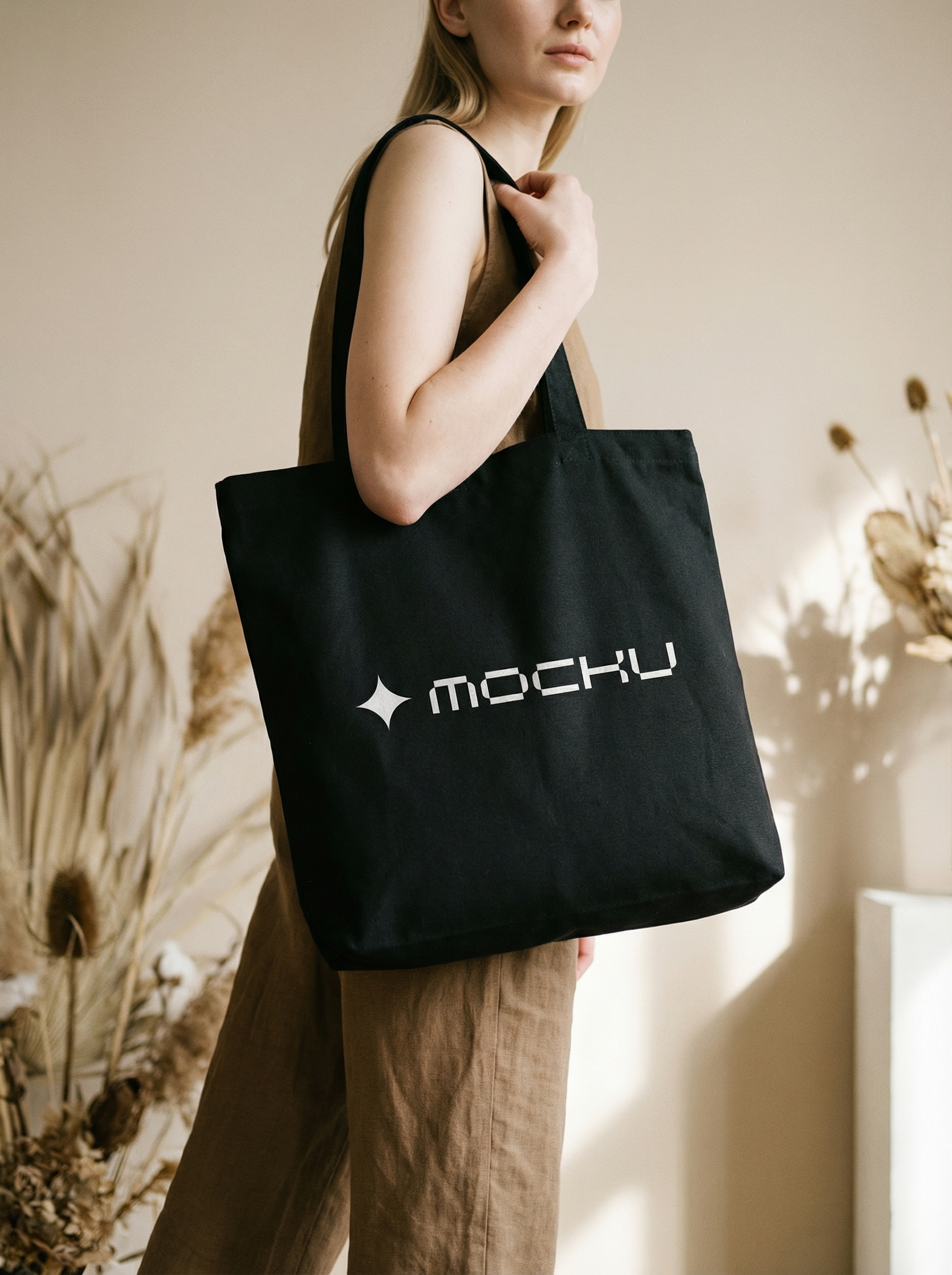 Tote Bag Botanical Accent mockup