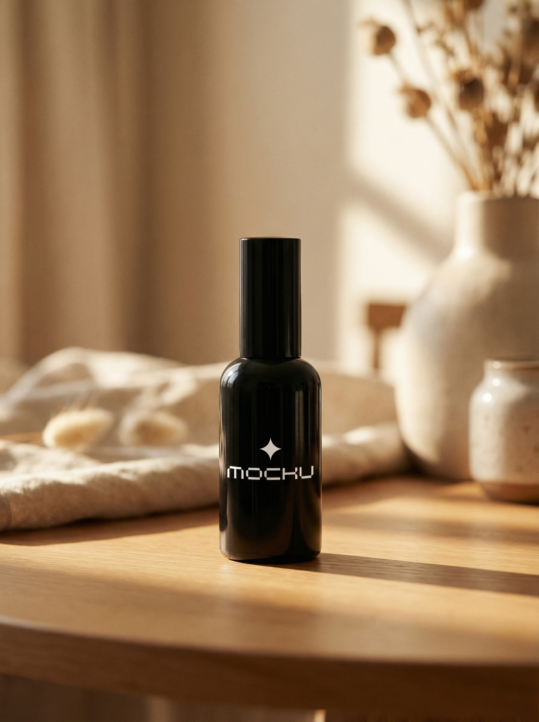 Cosmetic Bottle Minimal White mockup