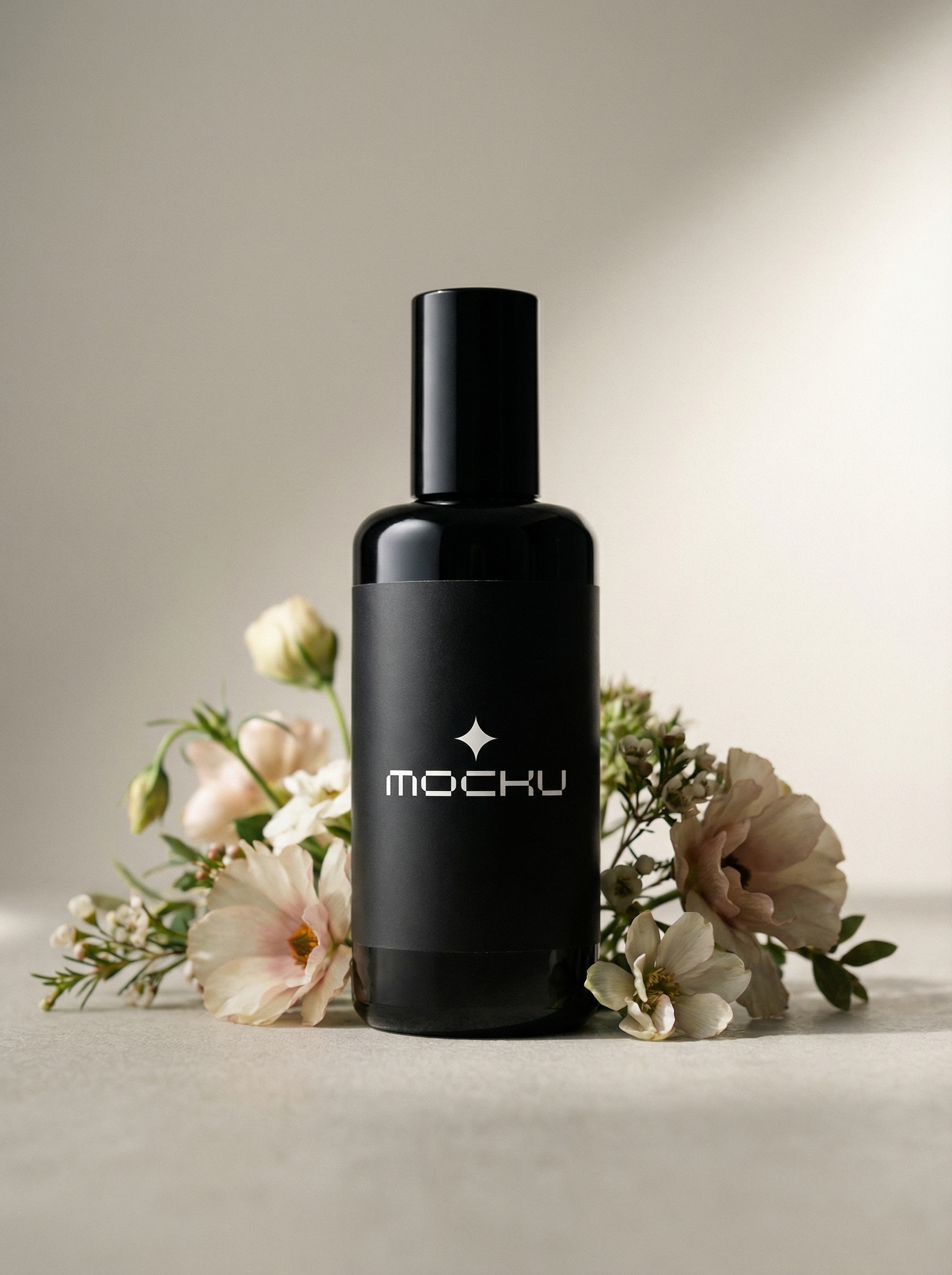 Cosmetic Bottle Botanical Accent mockup
