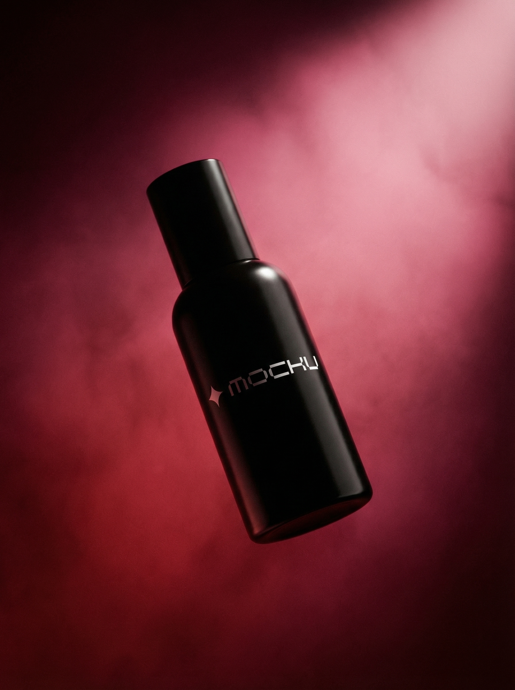 Cosmetic Bottle Floating Petals mockup