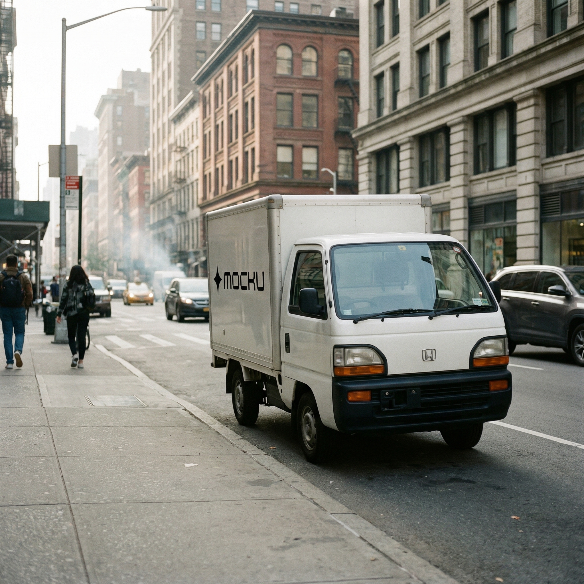 Small Box Van Urban mockup