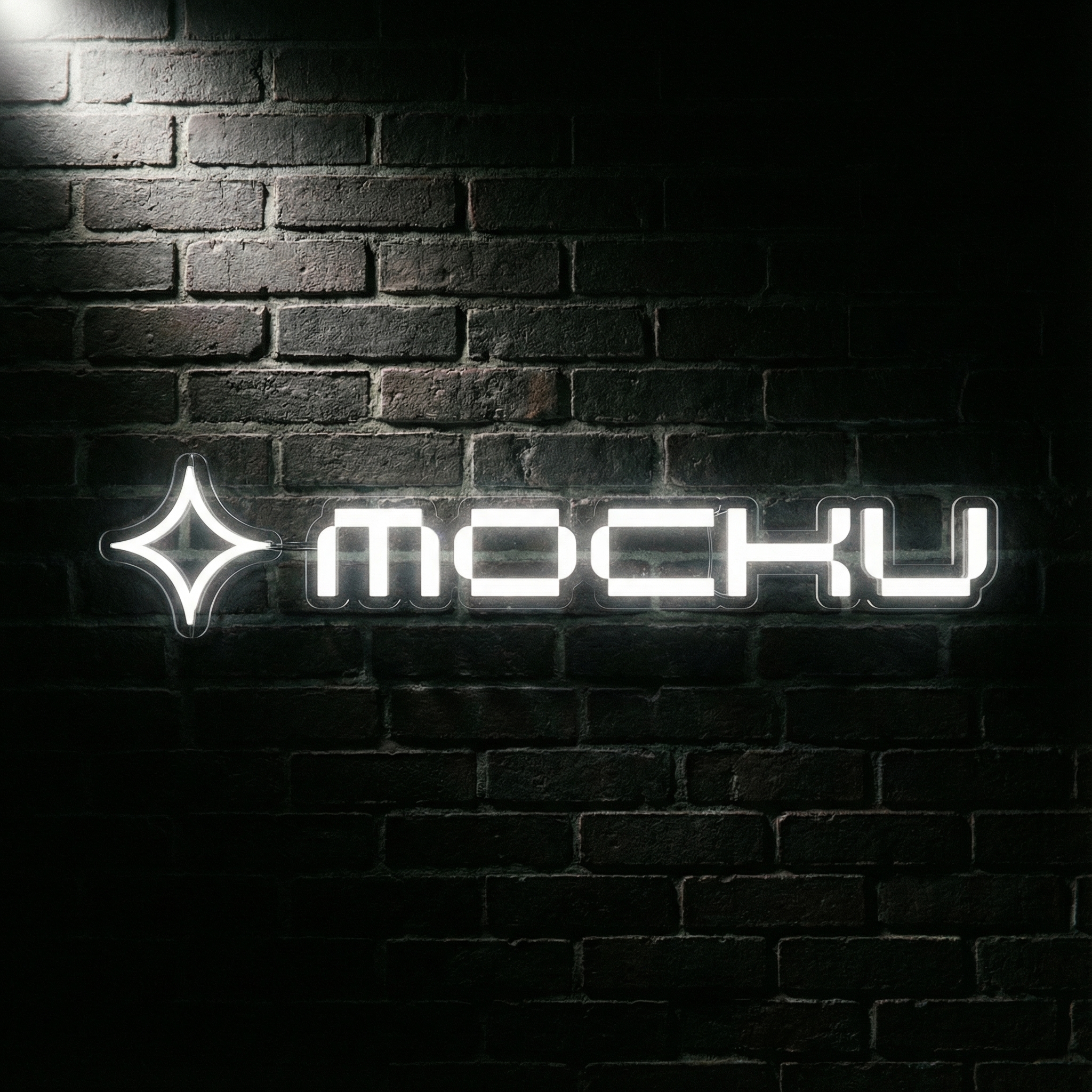 Neon Sign Minimal Dark mockup