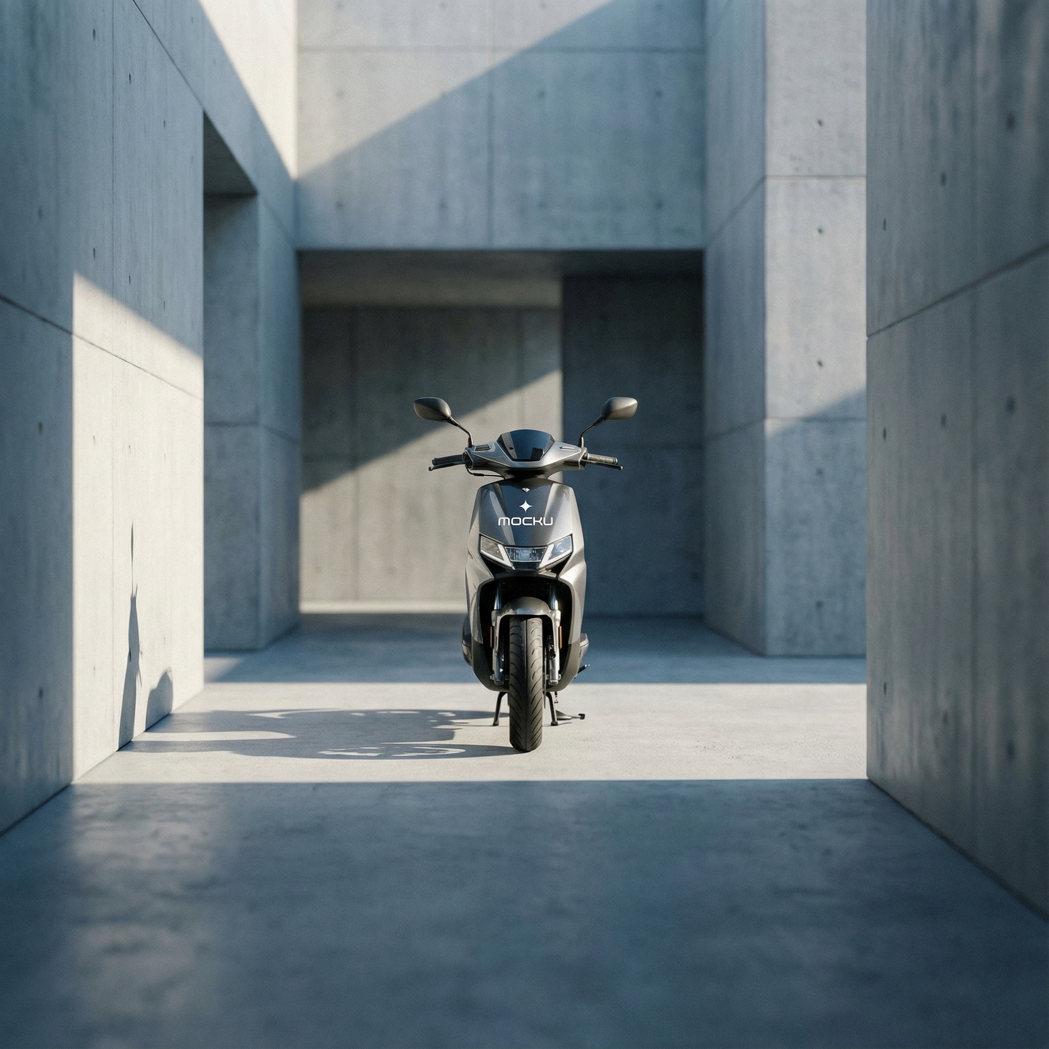 Moped Architectural Concrete Modernism mockup
