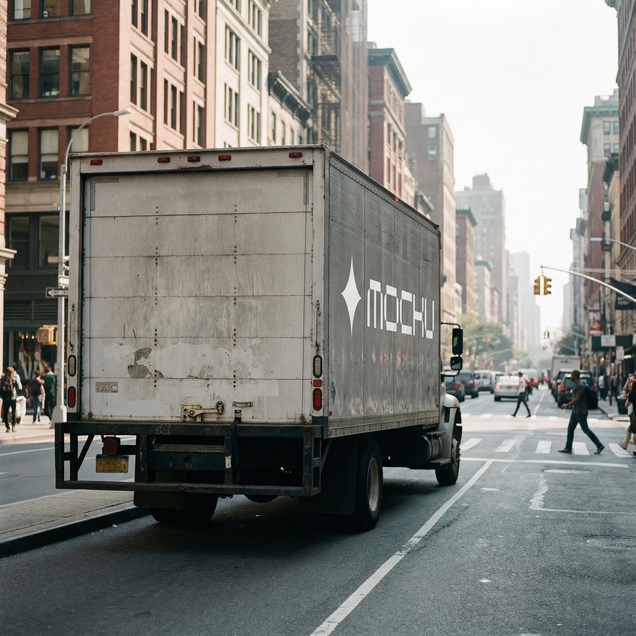 Large Box Truck Urban mockup