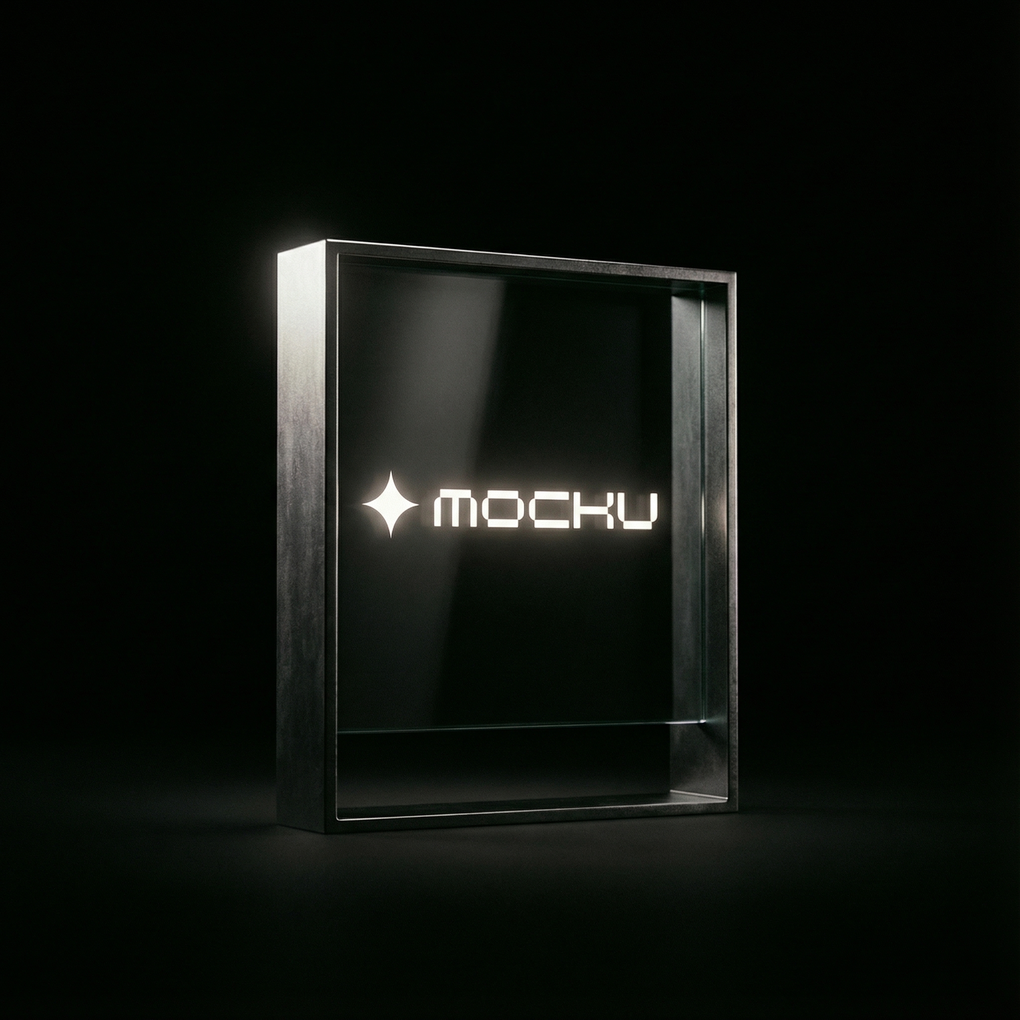 Folding Sign Board Minimal Dark mockup