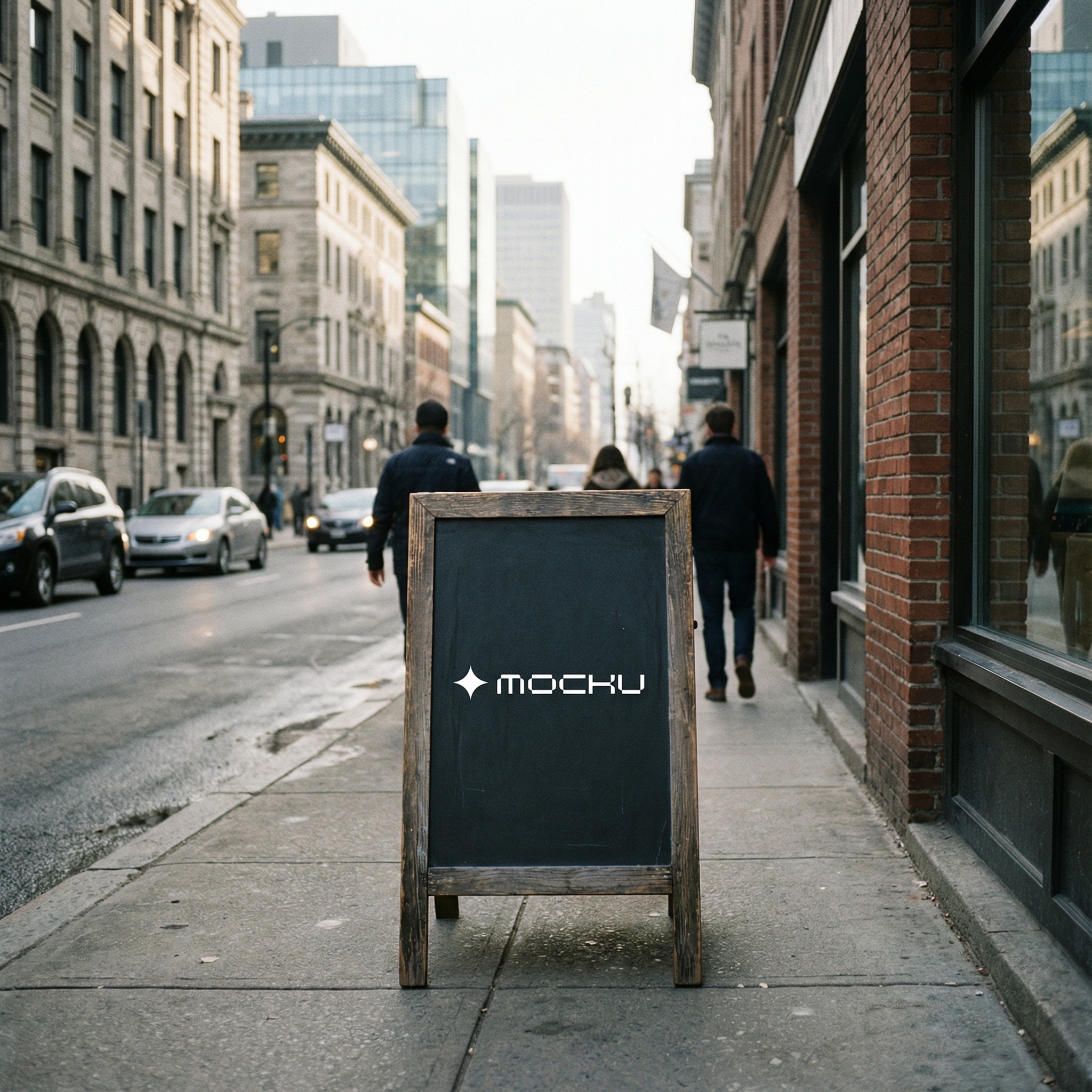 Folding Sign Board Urban mockup