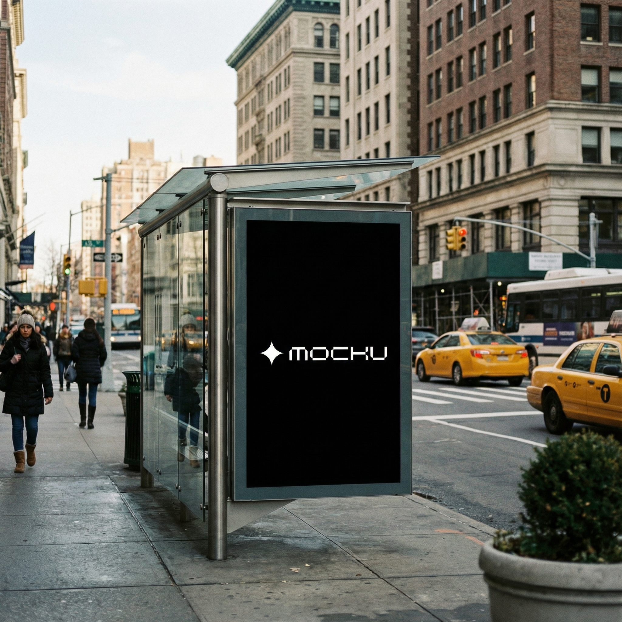 Bus Stop Urban mockup