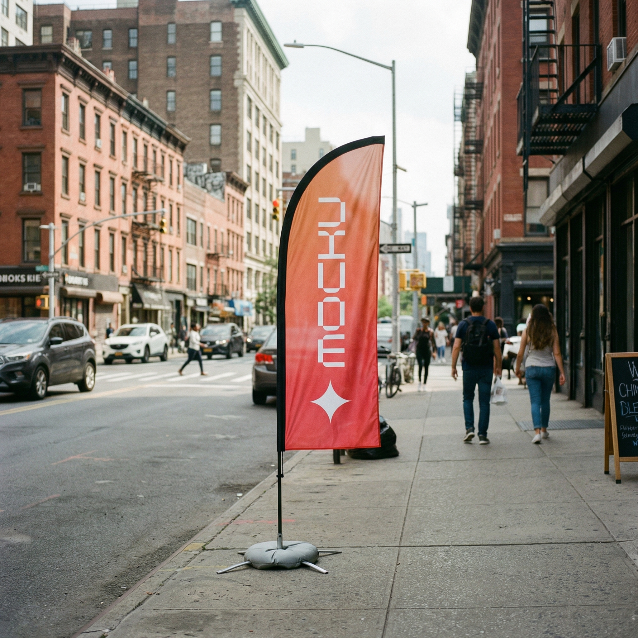 Beach Flag Urban mockup