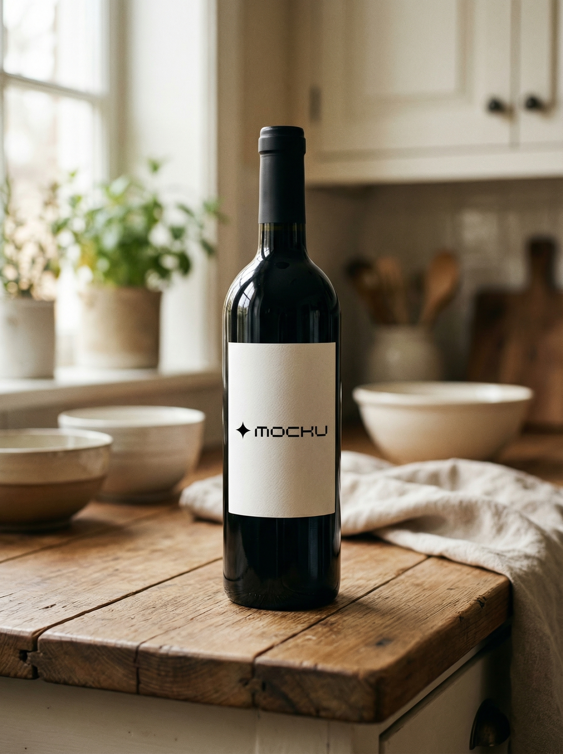 Wine Bottle Kitchen mockup