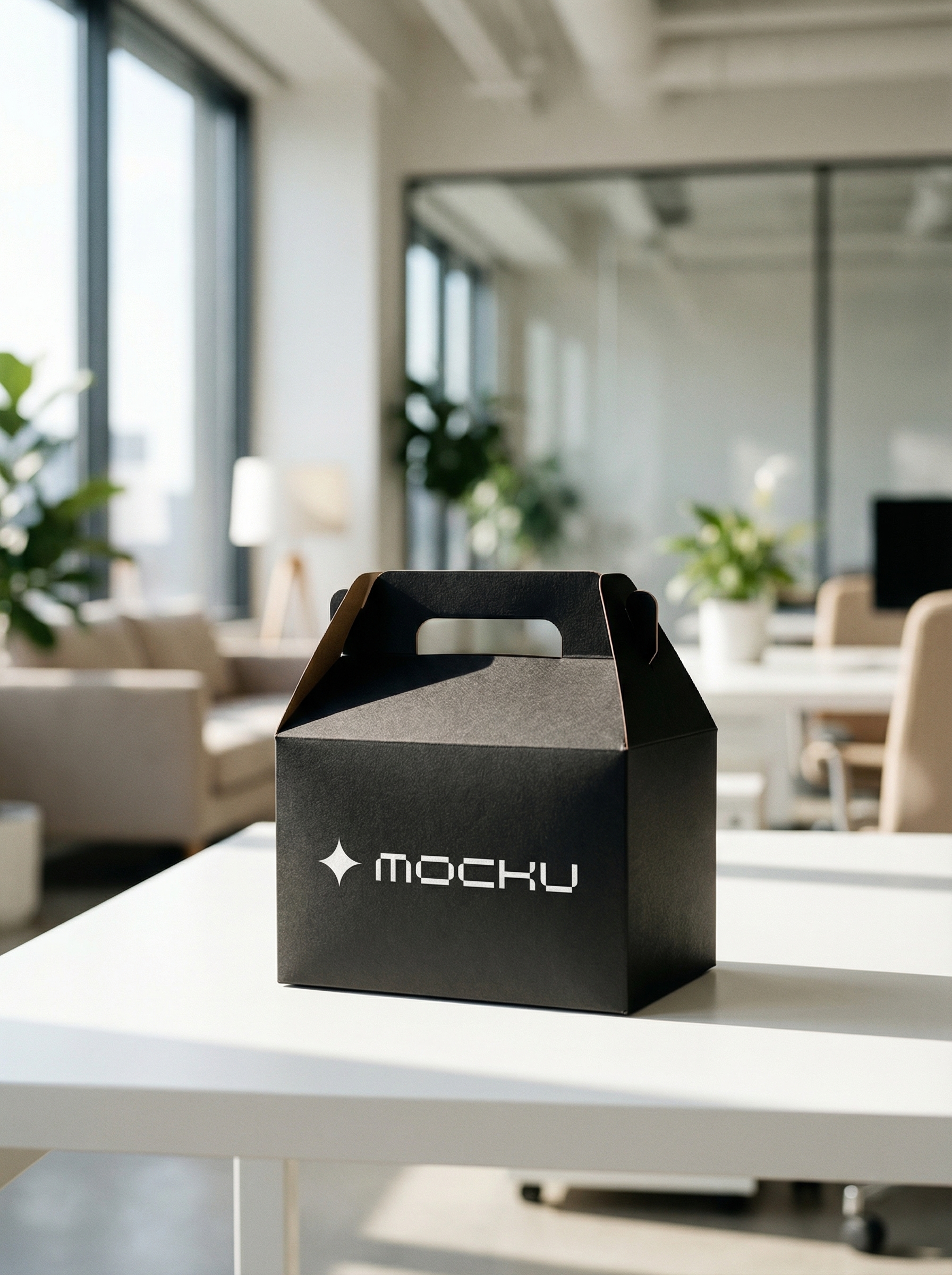 Takeaway Box Minimal White mockup