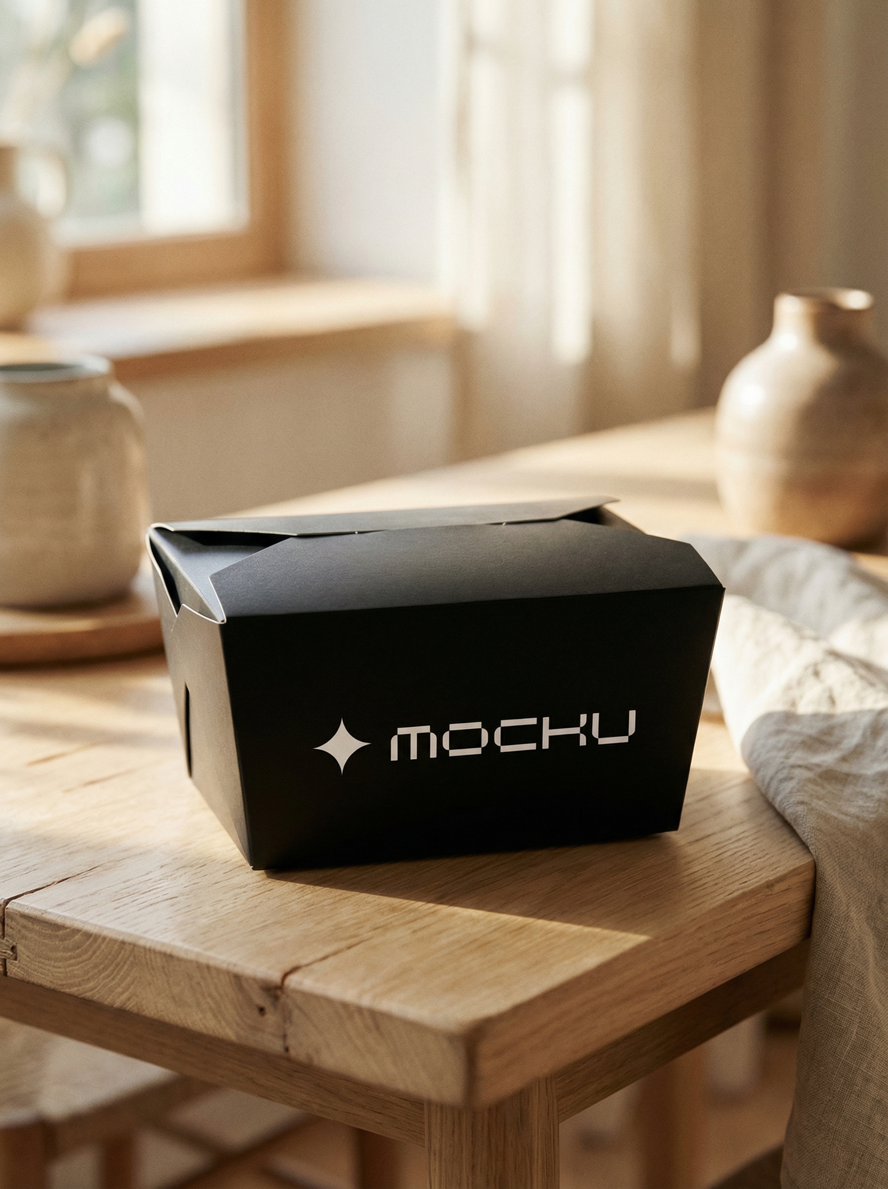 Takeaway Box Minimal White mockup