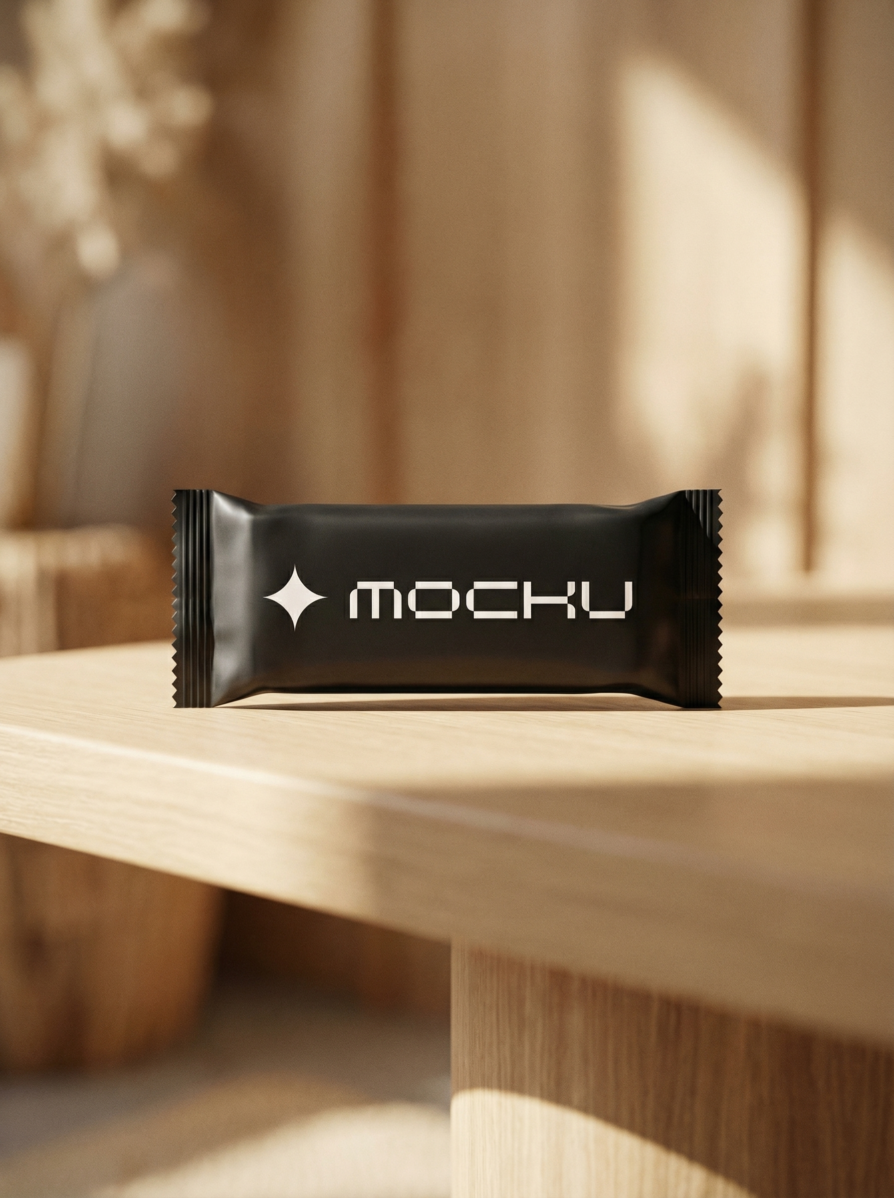 Snack Bar Wrapper Minimal White mockup