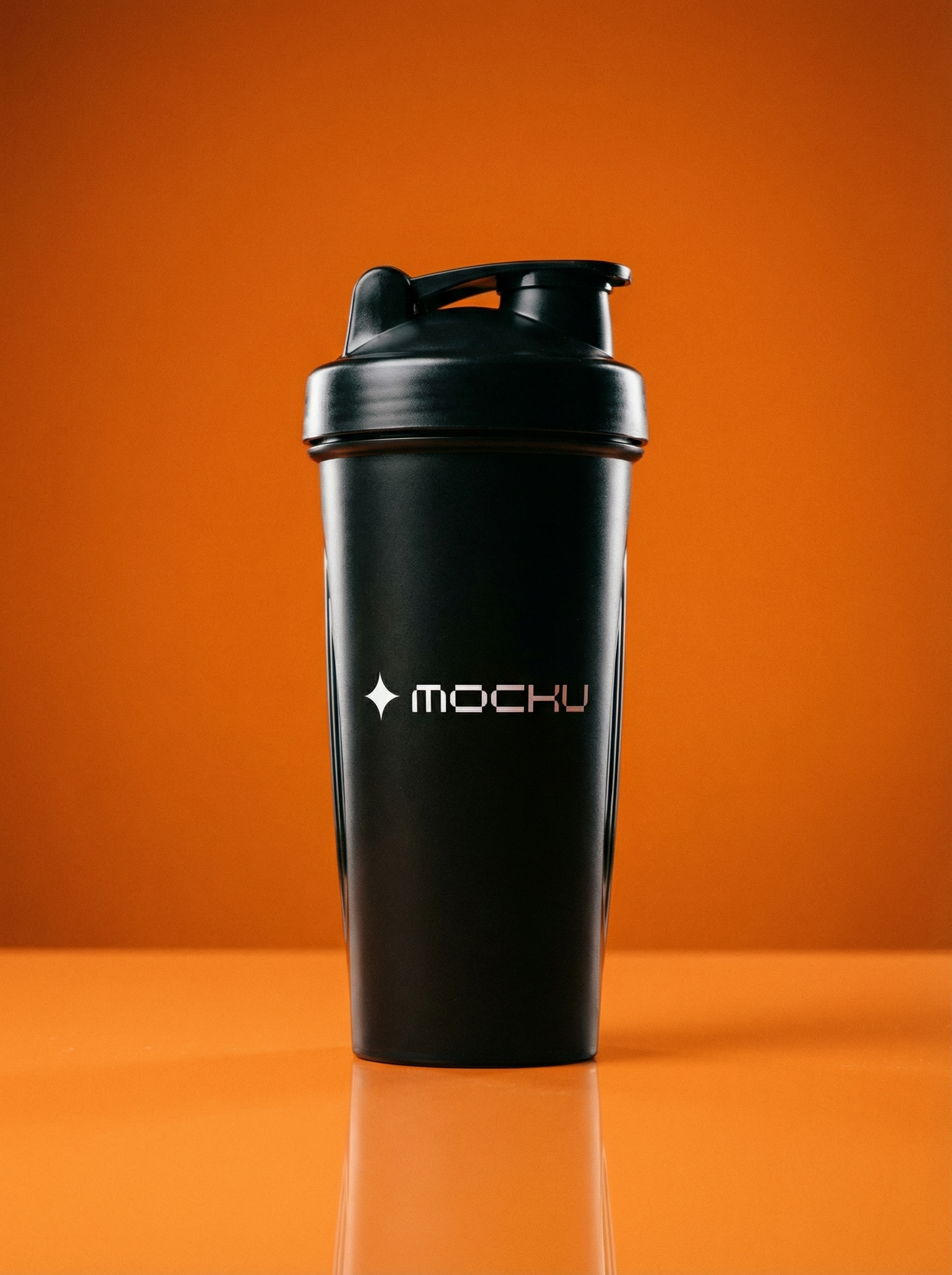 Shaker Bottle Minimal White mockup