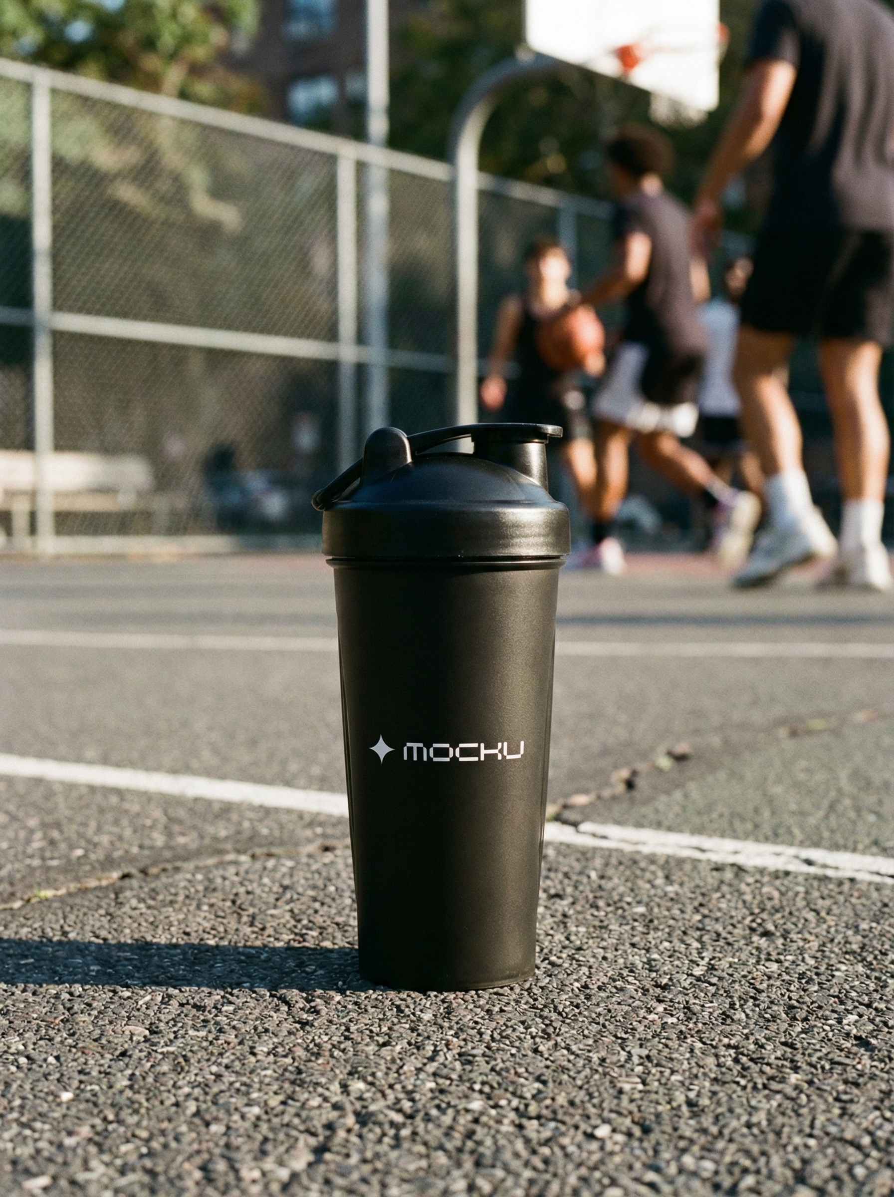 Shaker Bottle Minimal White mockup