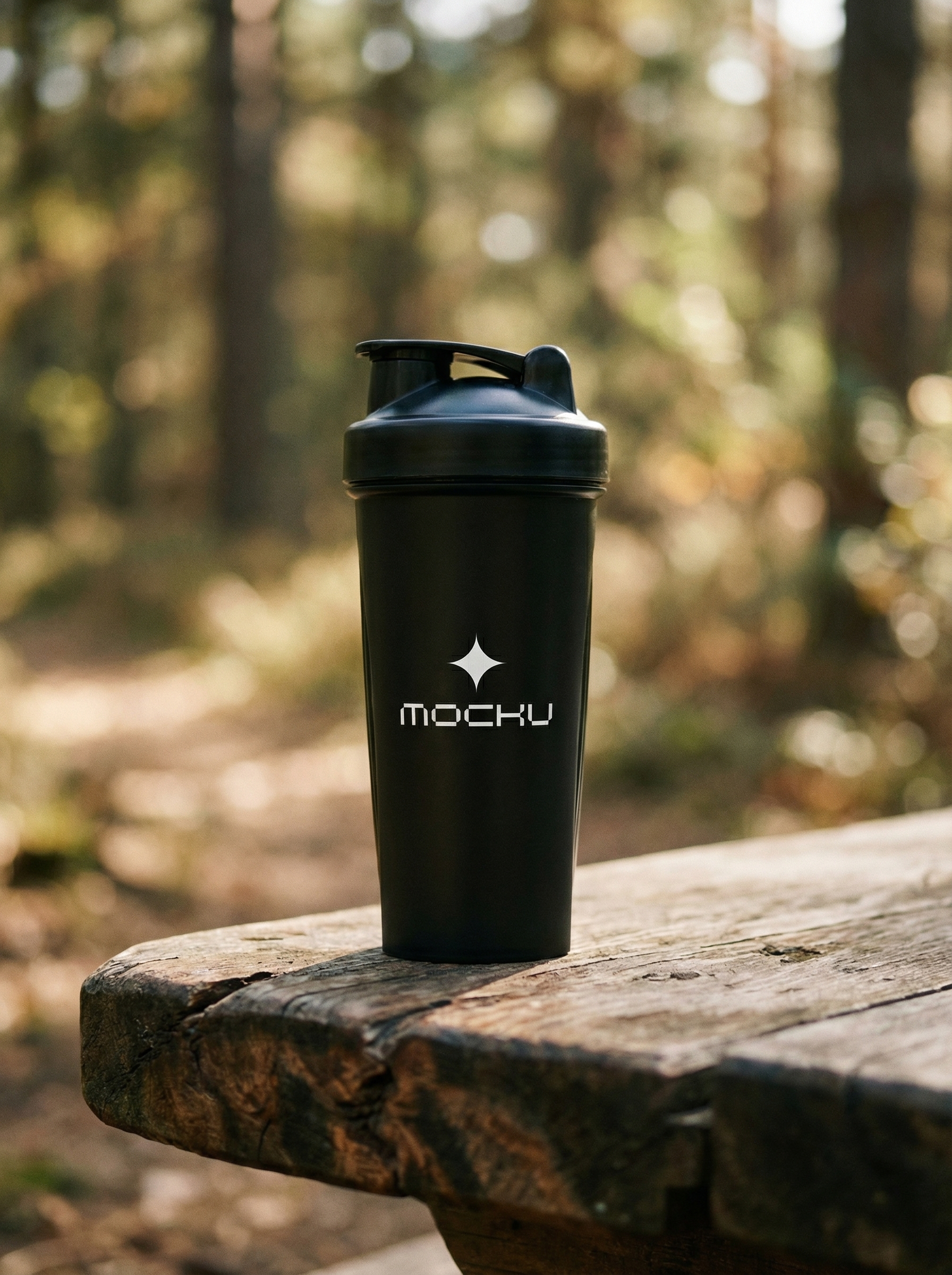 Shaker Bottle Minimal White mockup