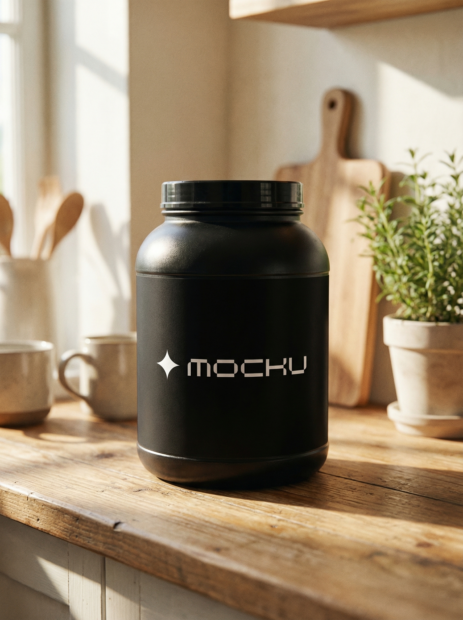 Protein Powder Tub Kitchen mockup