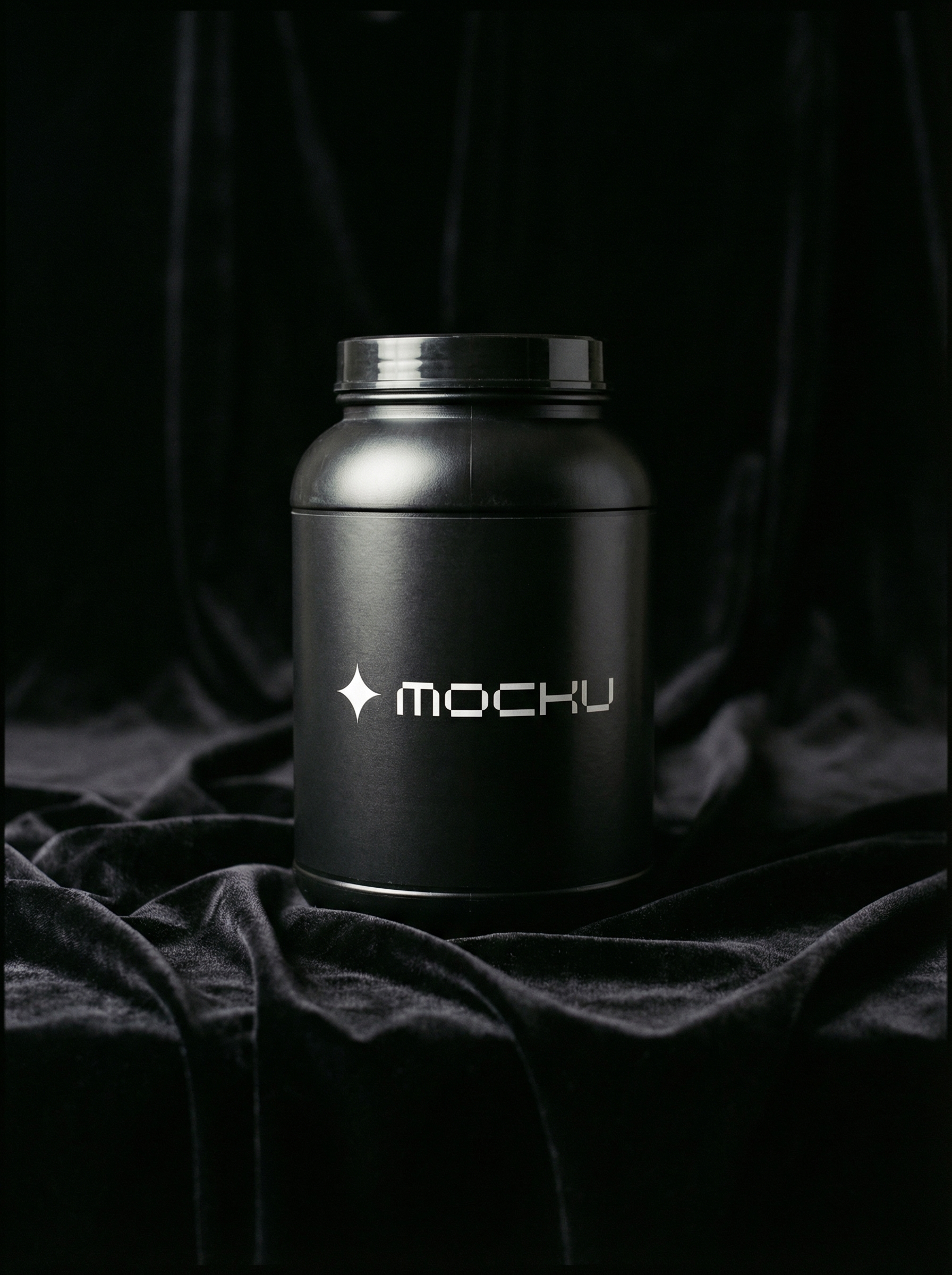 Protein Powder Tub Minimal White mockup