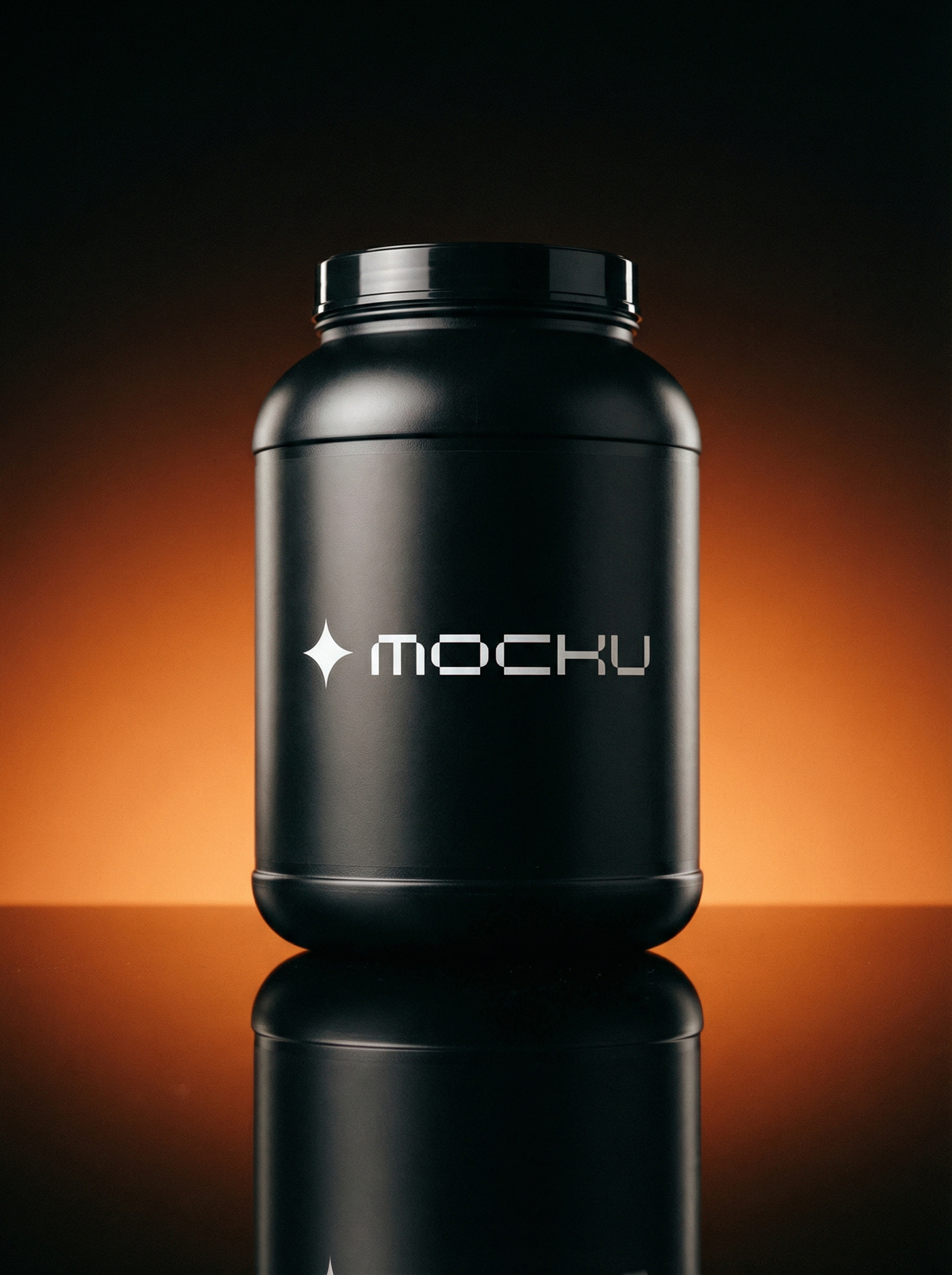 Protein Powder Tub Minimal White mockup