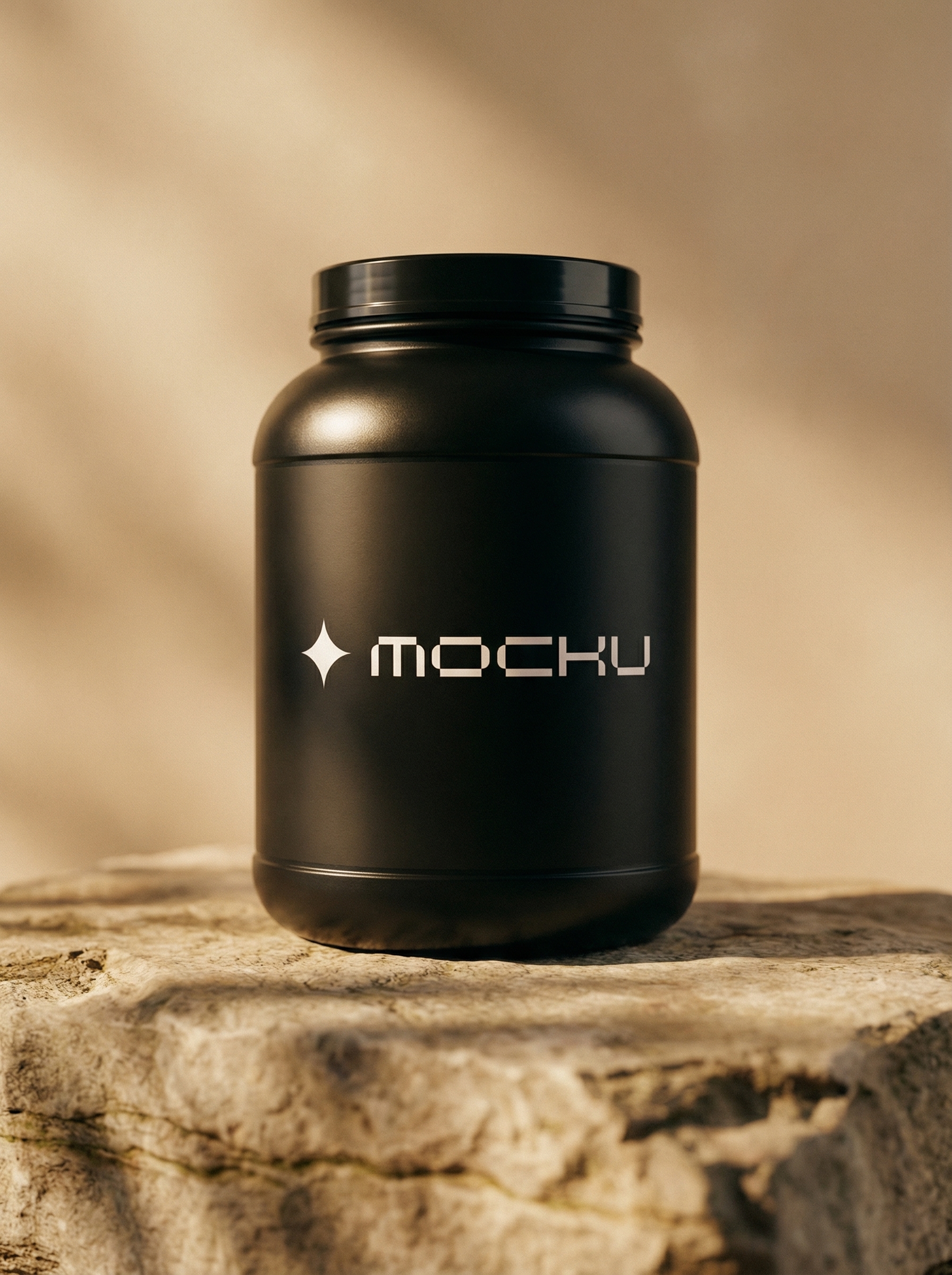 Protein Powder Tub Golden Studio mockup