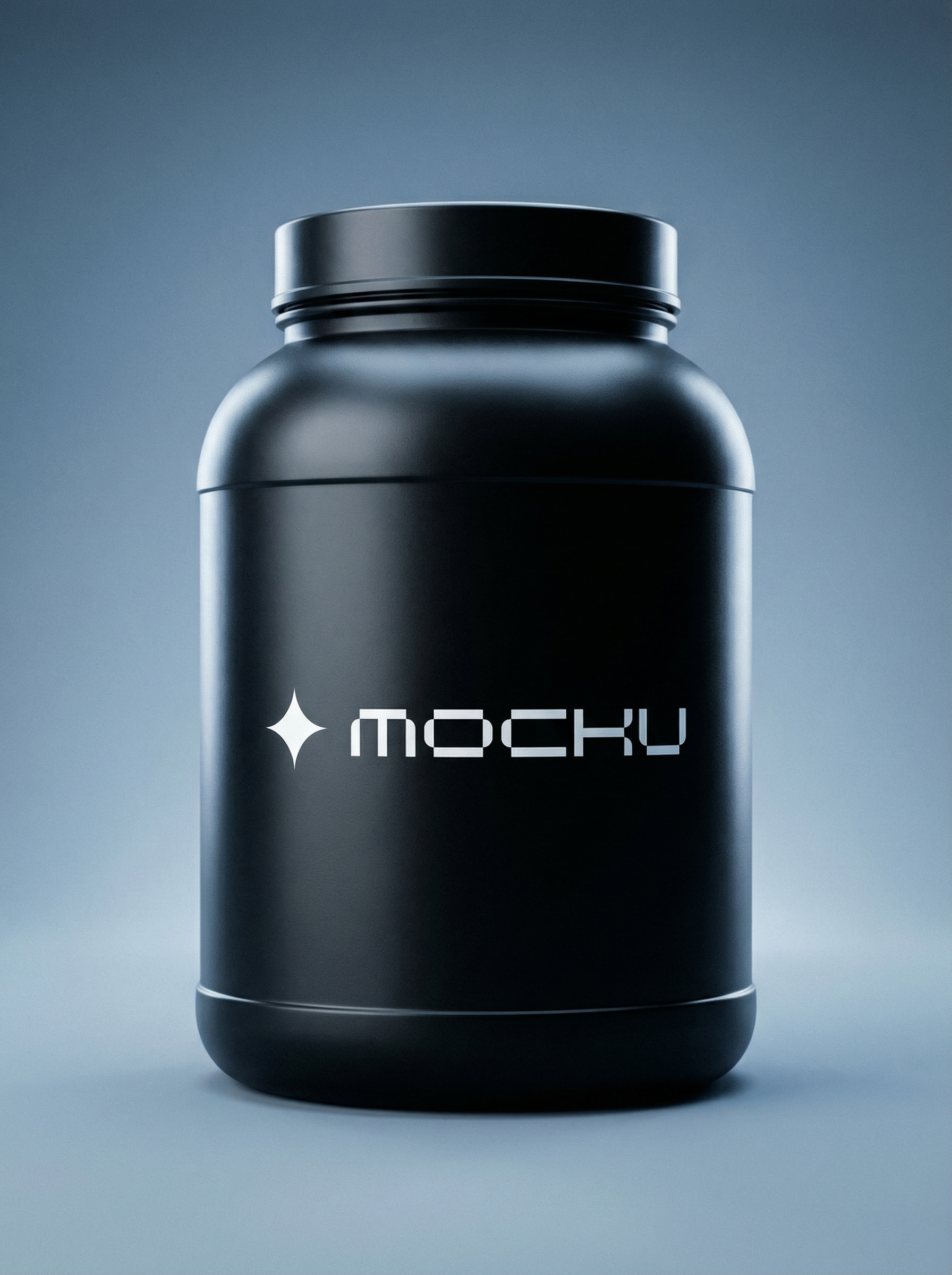 Protein Powder Tub Minimal White mockup