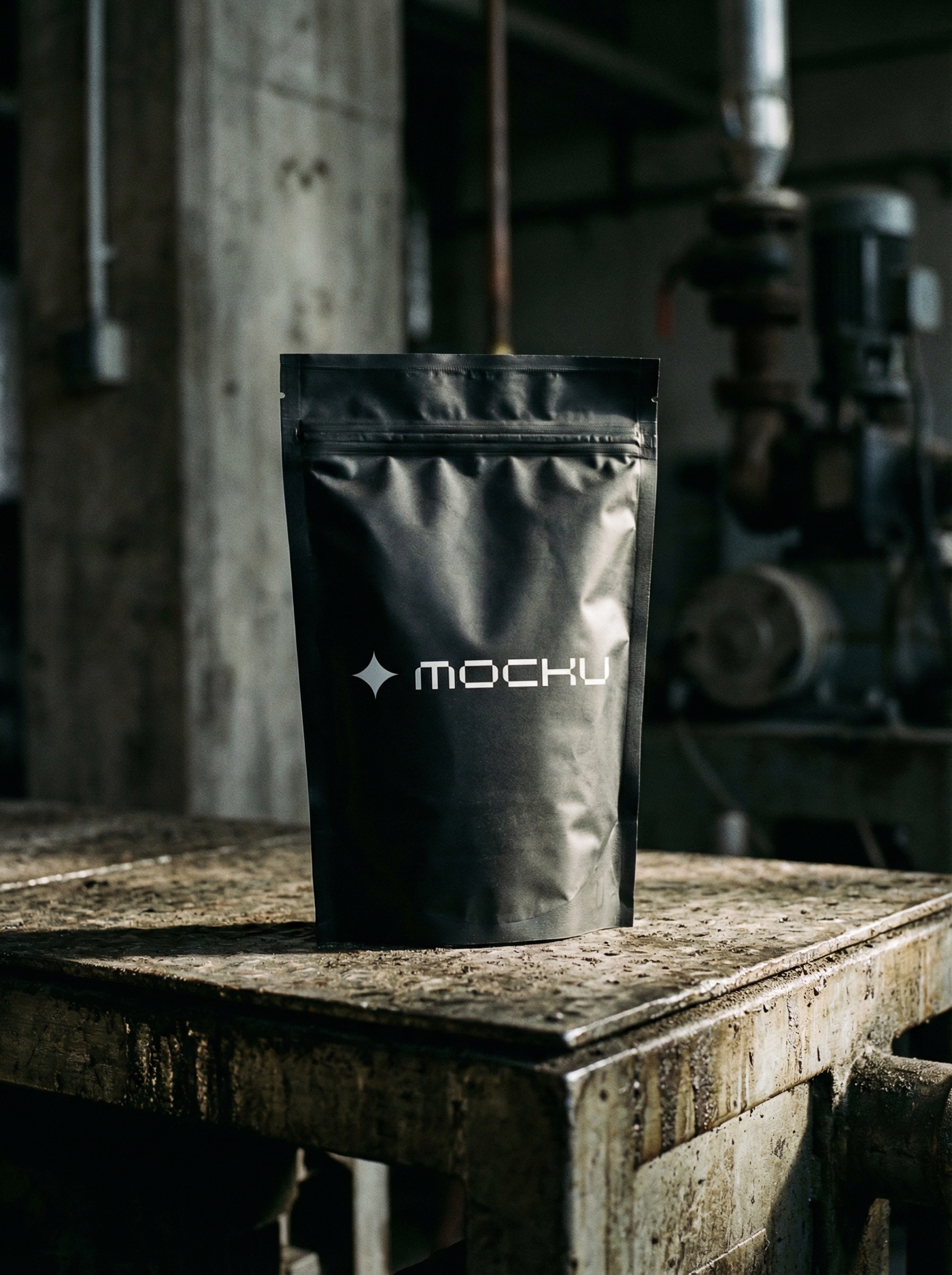 Protein Powder Pouch Industrial mockup