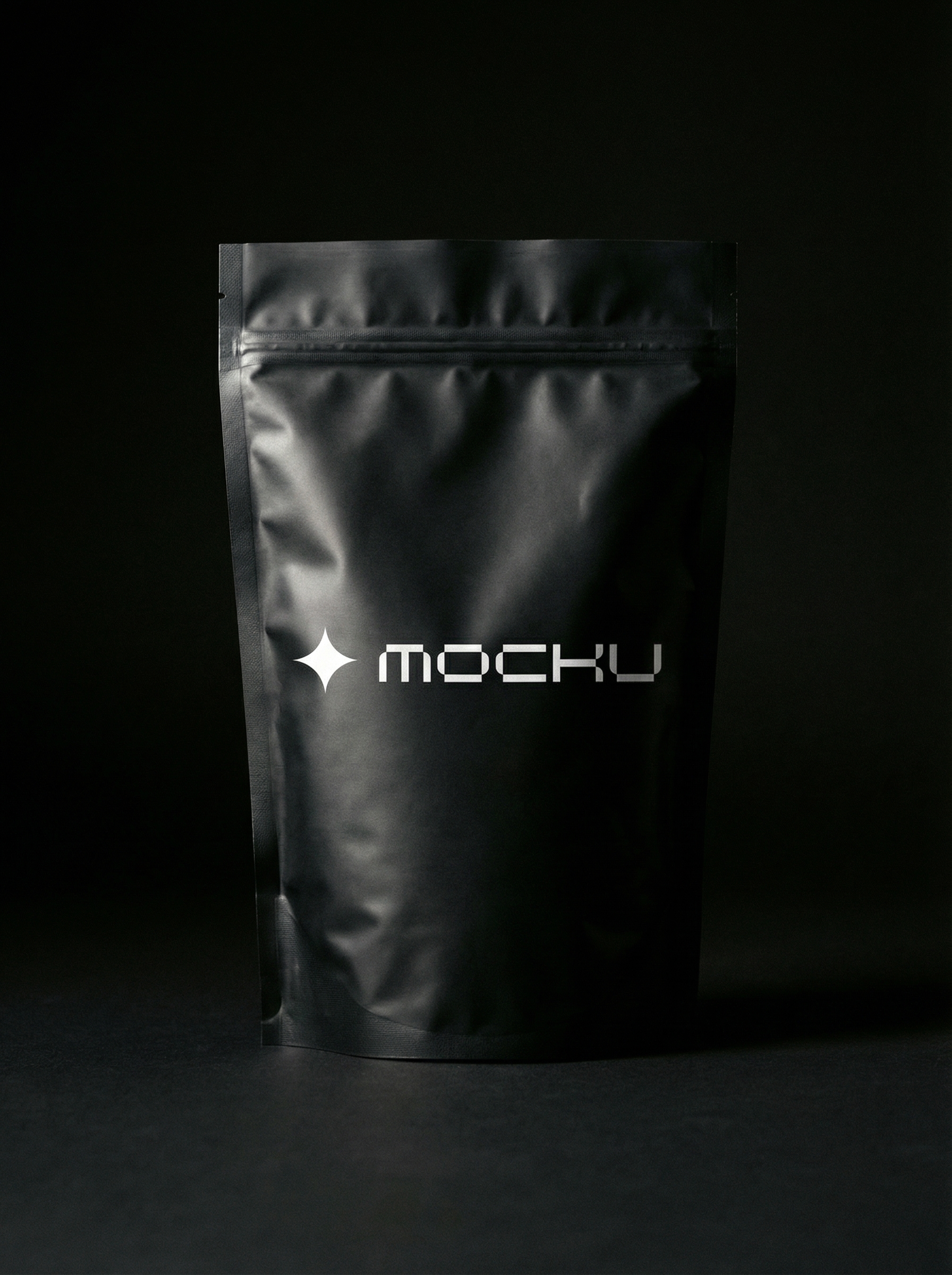 Protein Powder Pouch Minimal Dark mockup