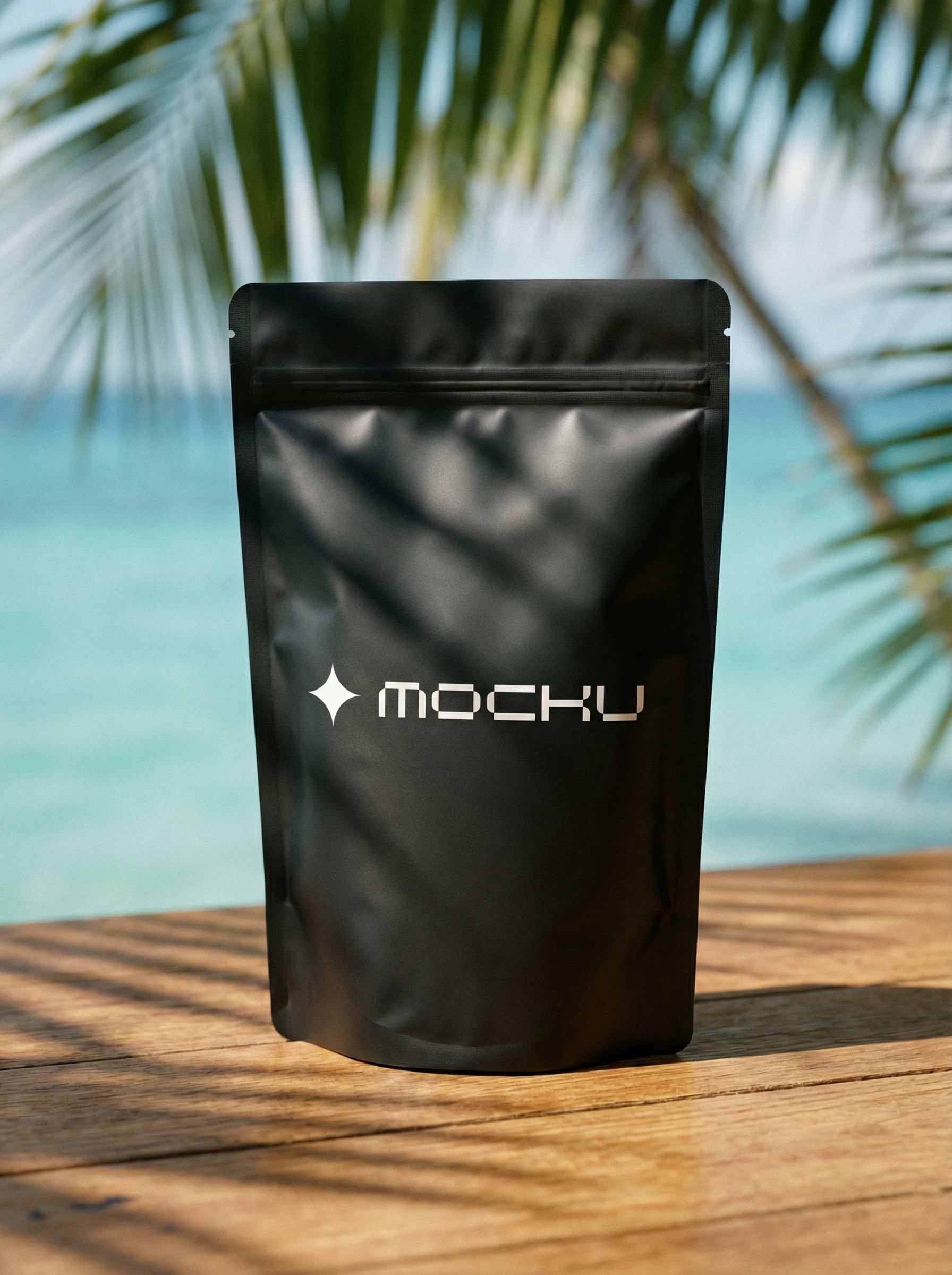 Protein Powder Pouch Minimal White mockup