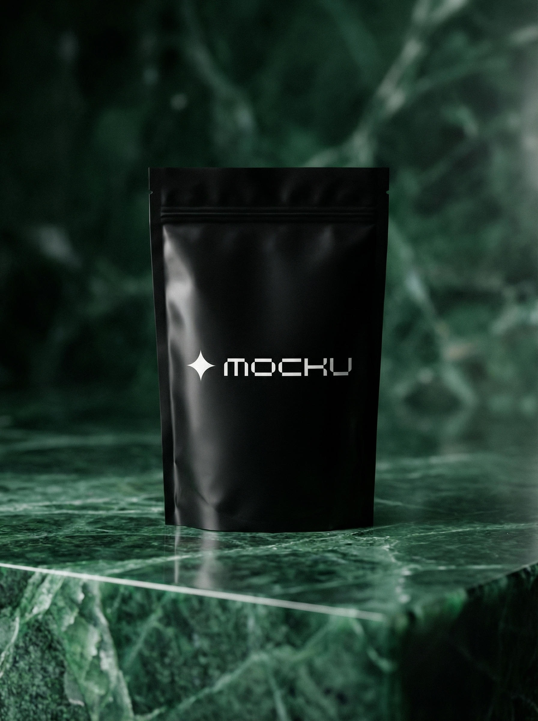 Protein Powder Pouch Minimal White mockup
