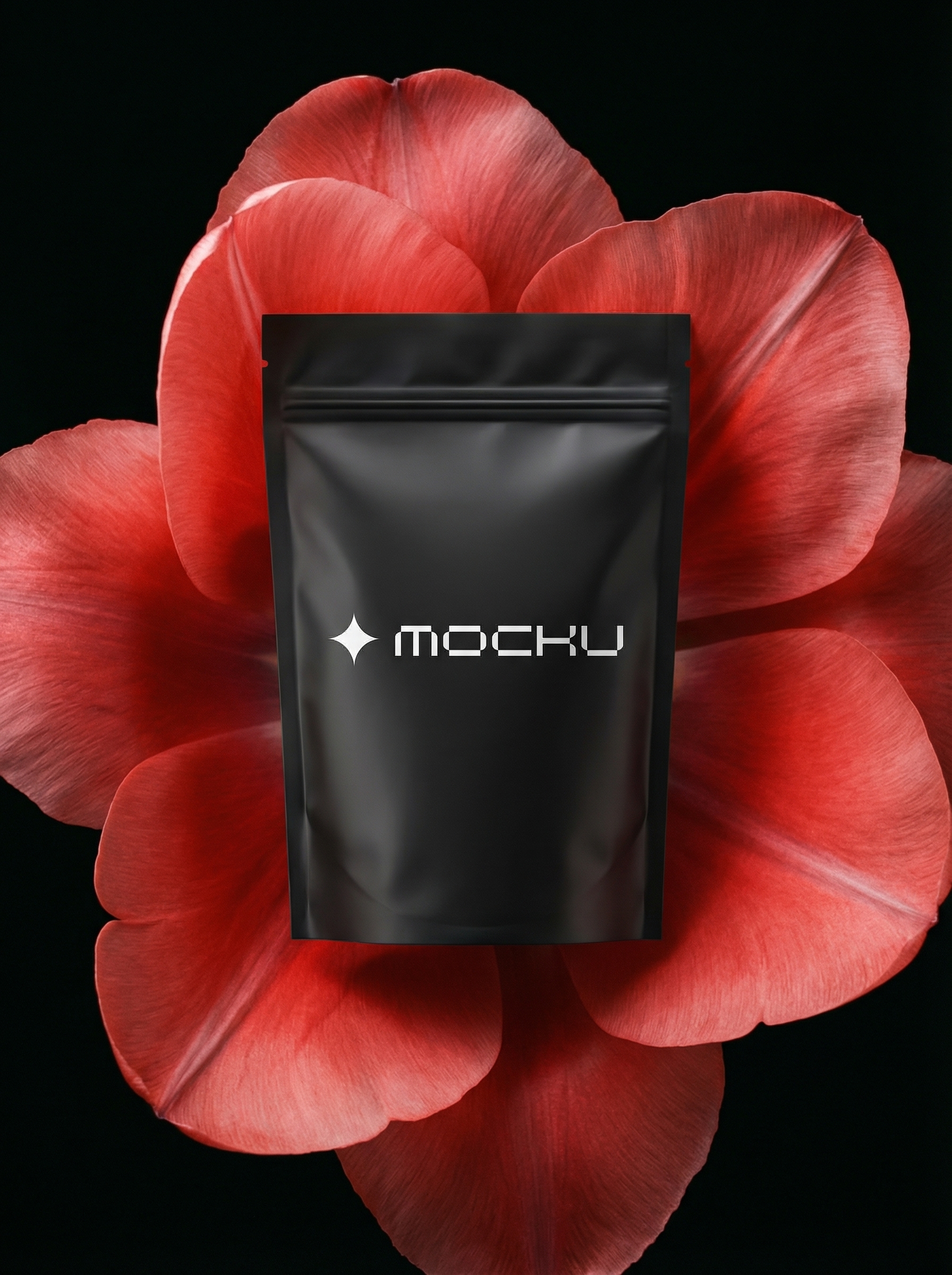 Protein Powder Pouch Minimal White mockup