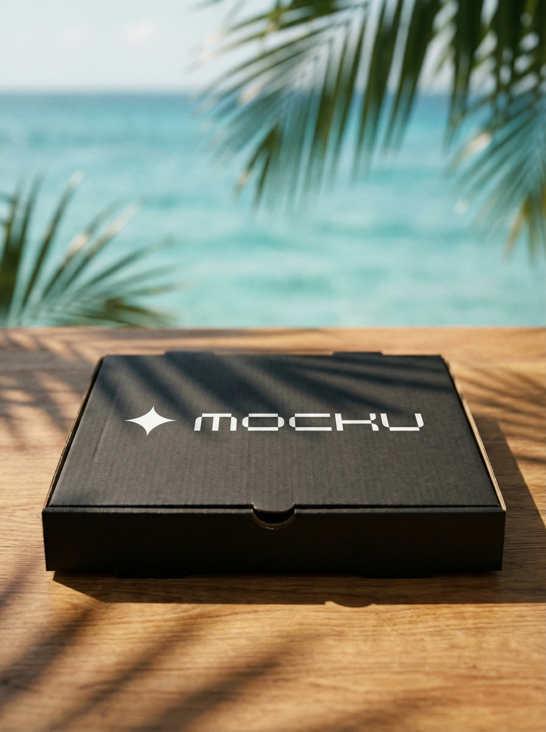 Pizza Box Minimal White mockup