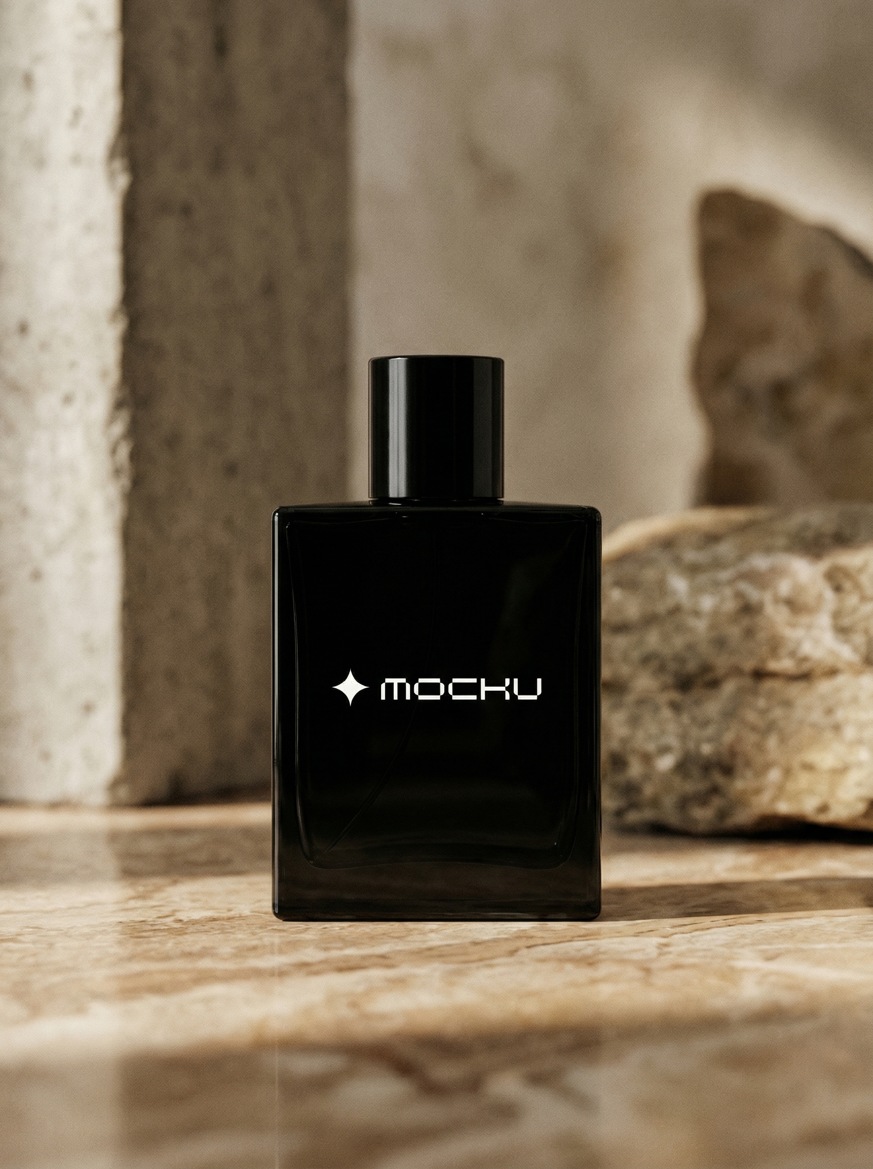 Perfume Bottle Minimal White mockup