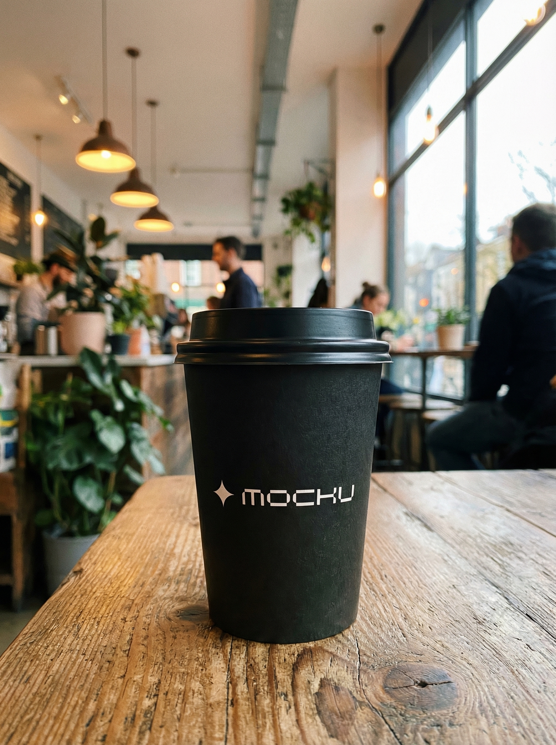 Paper Cup Minimal White mockup