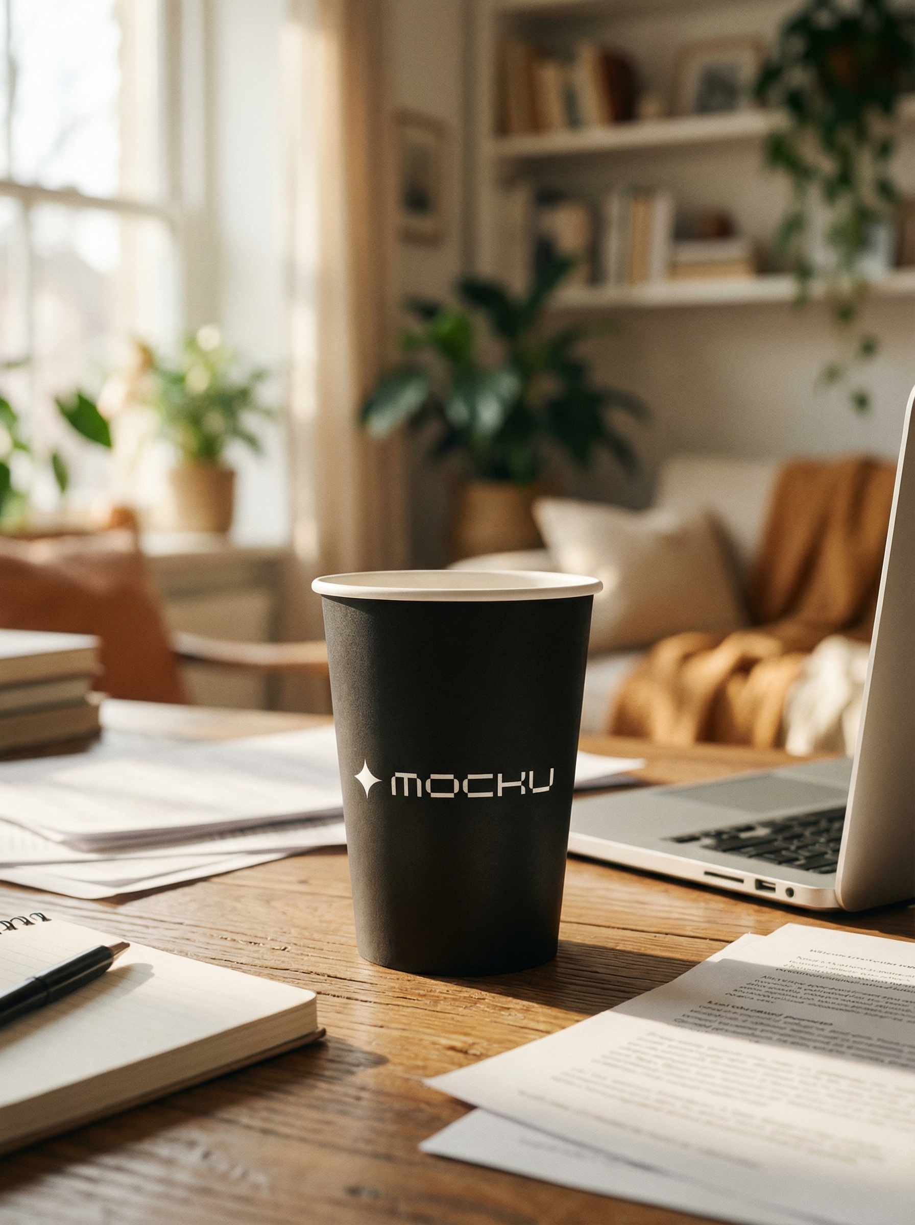 Paper Cup Minimal White mockup