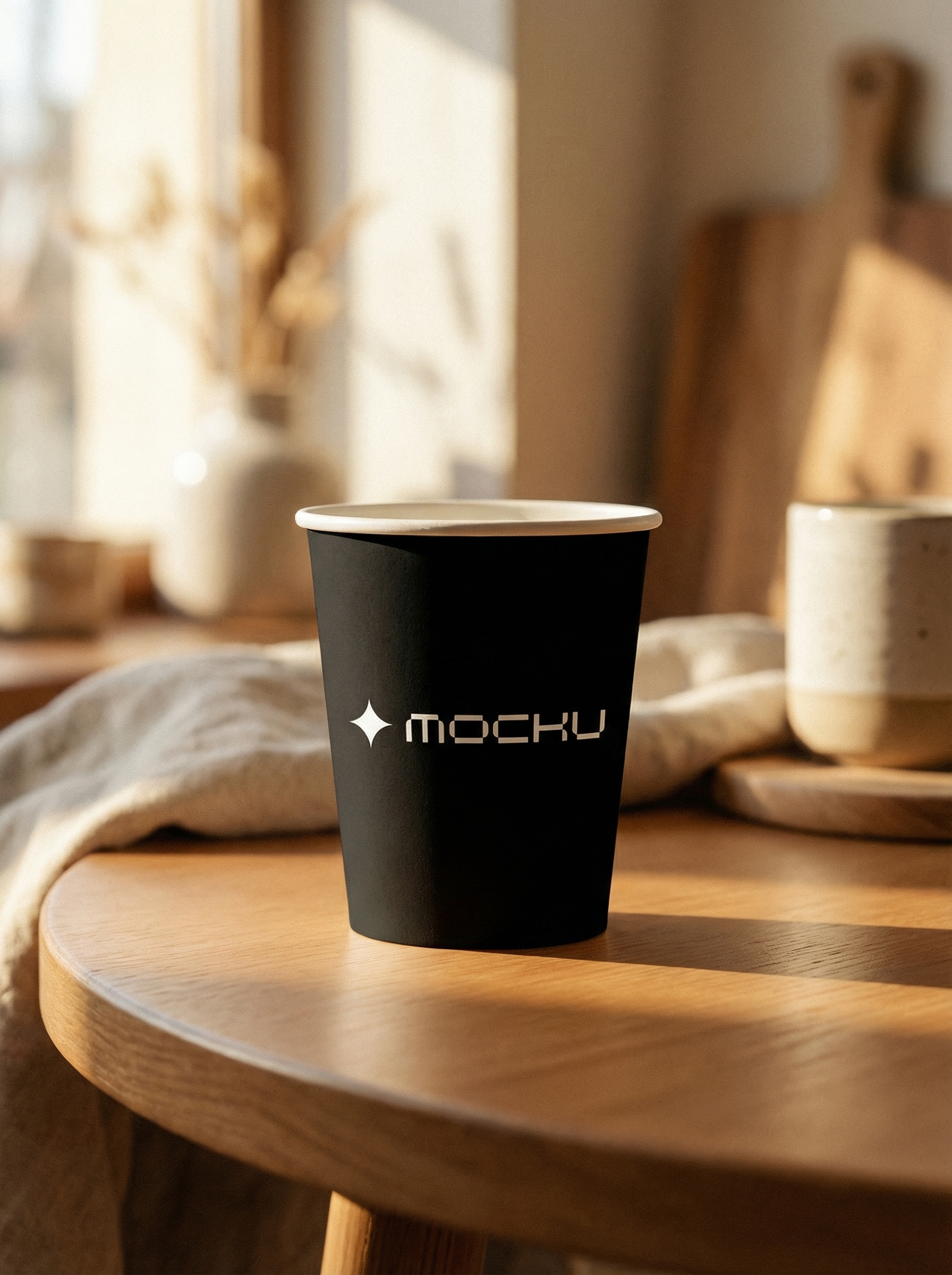 Paper Cup Minimal White mockup